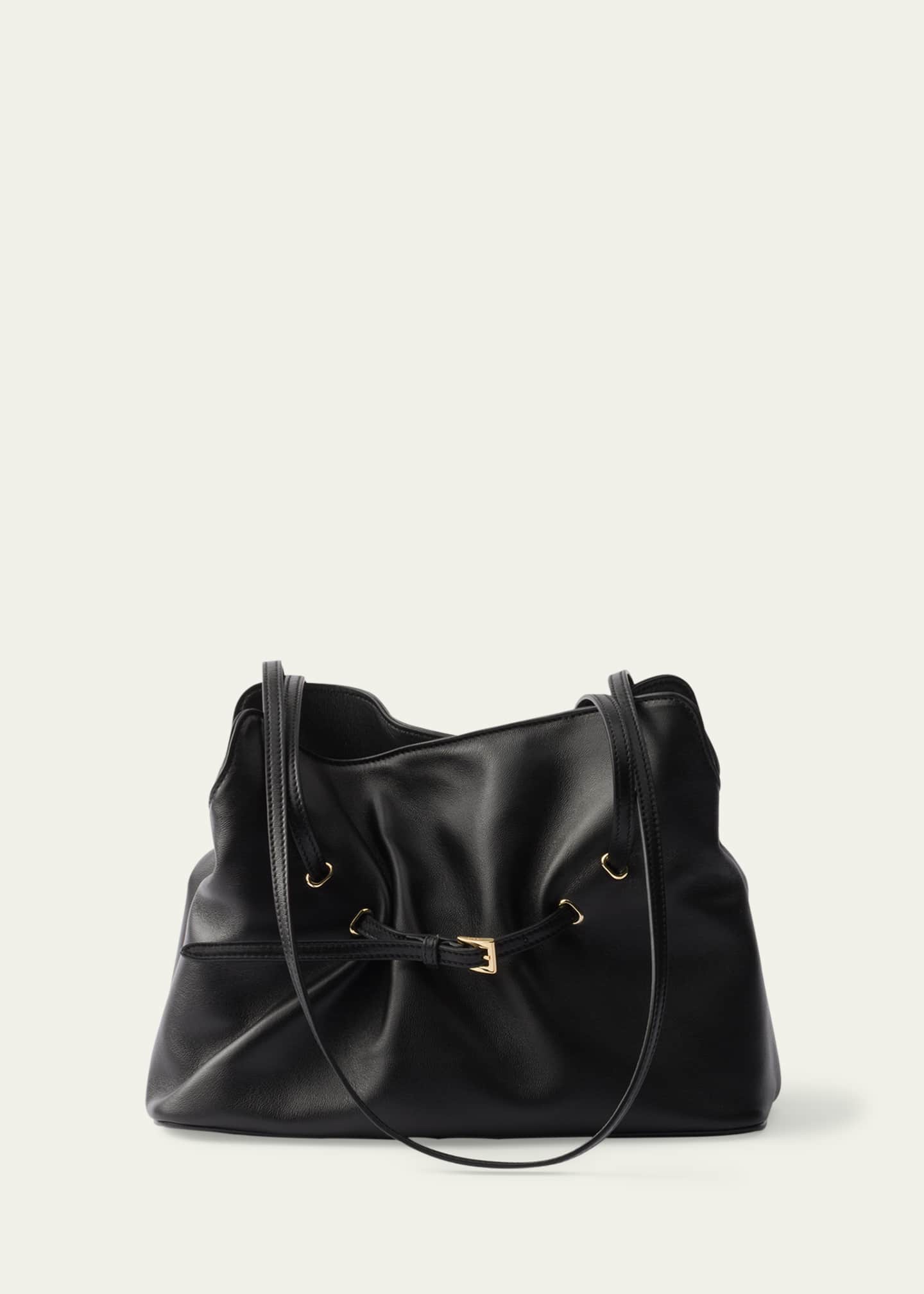 【PRADA】LEATHER SHOULDER BAG Prada Slouchy Lambskin Leather Shoulder Bag - Bergdorf Goodman
