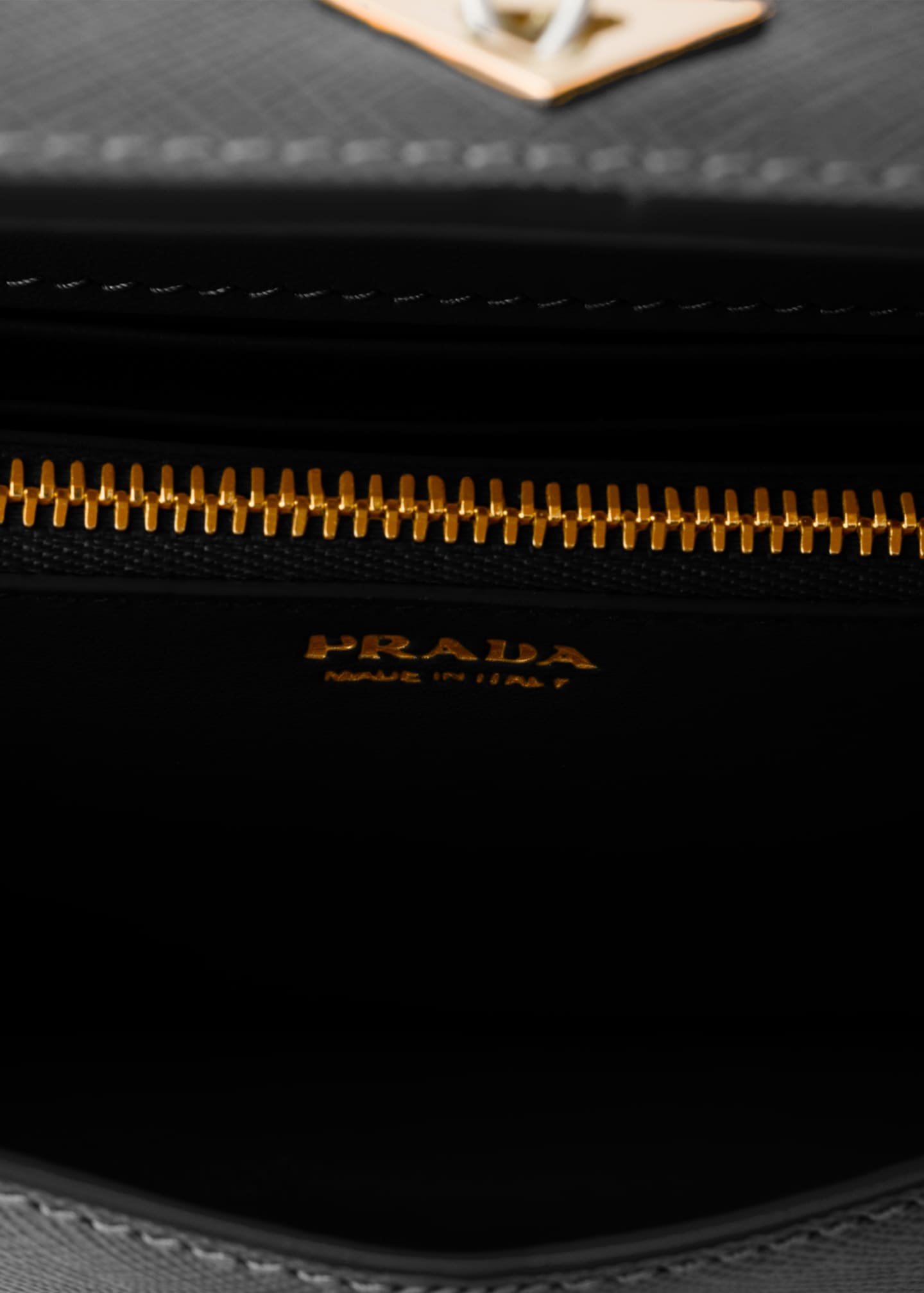 Prada Mini Saffiano Leather Shoulder Bag Image 3 of 3