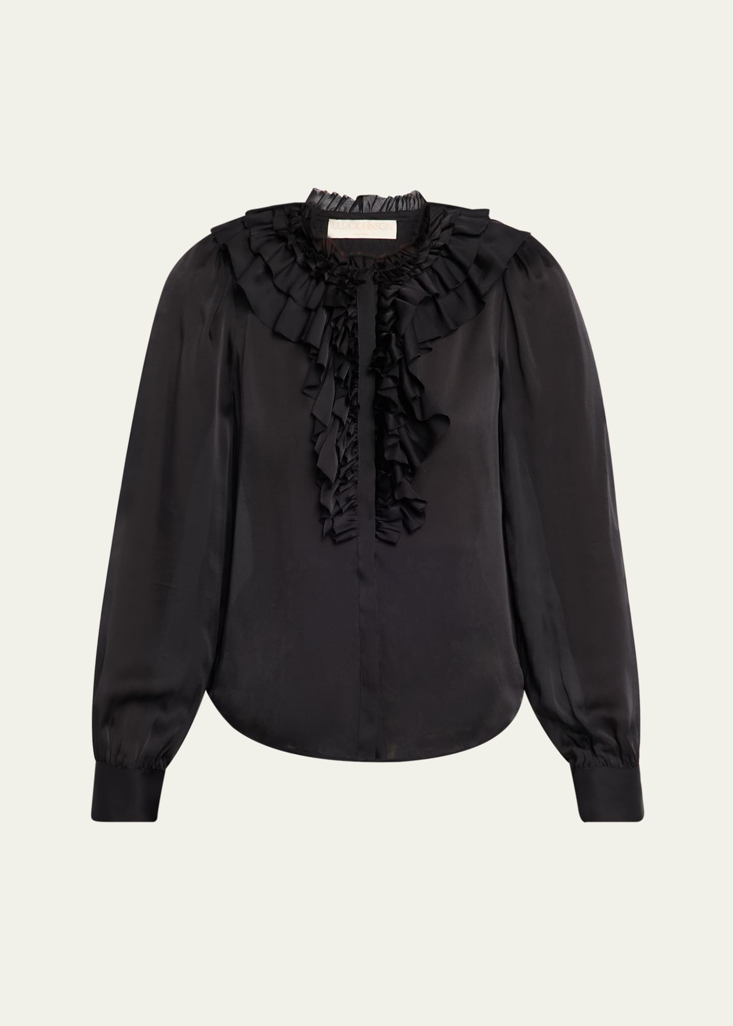 Ulla Johnson Rouen Ruffled Silk Blouse Image 1 of 5