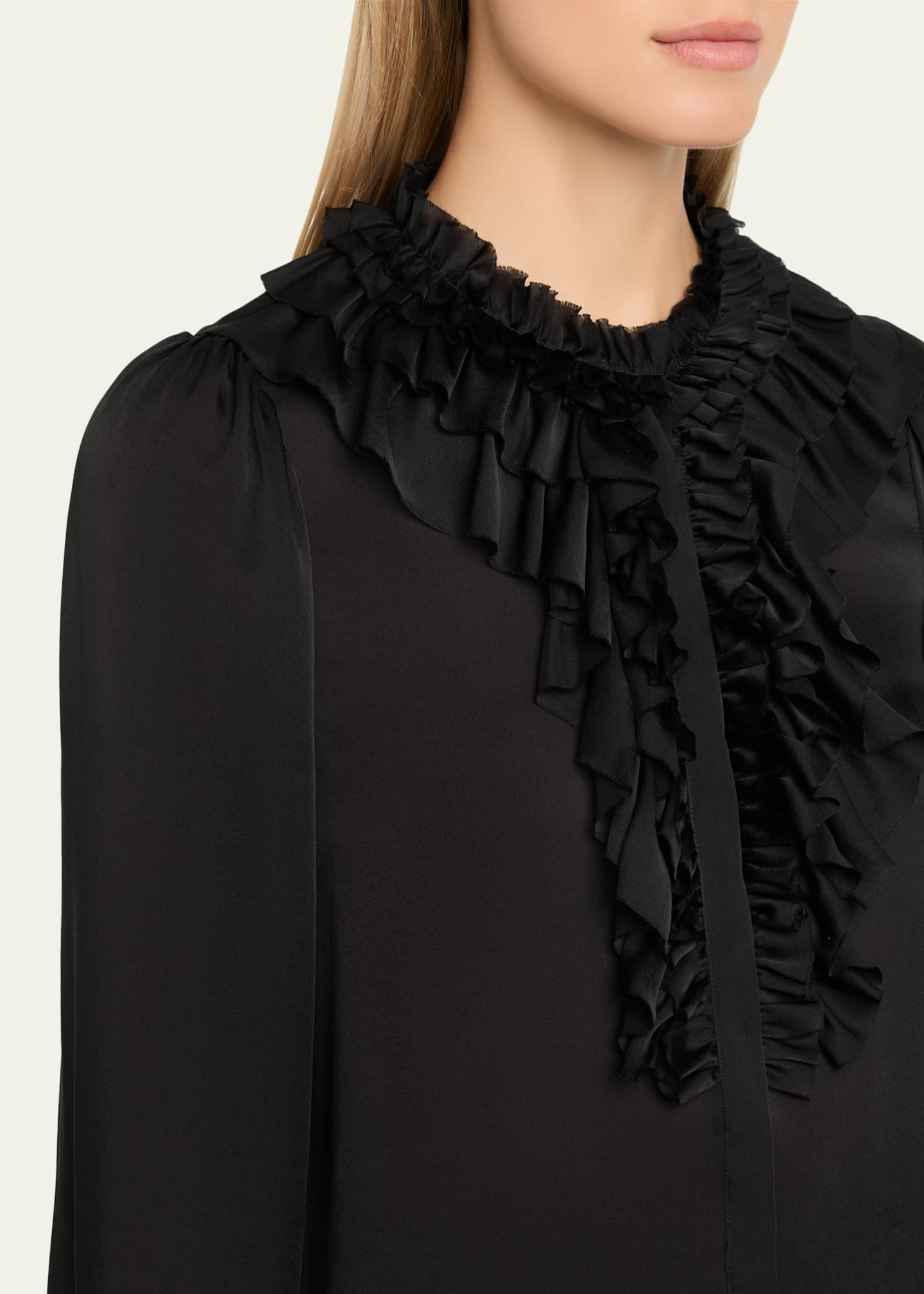 Ulla Johnson Rouen Ruffled Silk Blouse Image 5 of 5