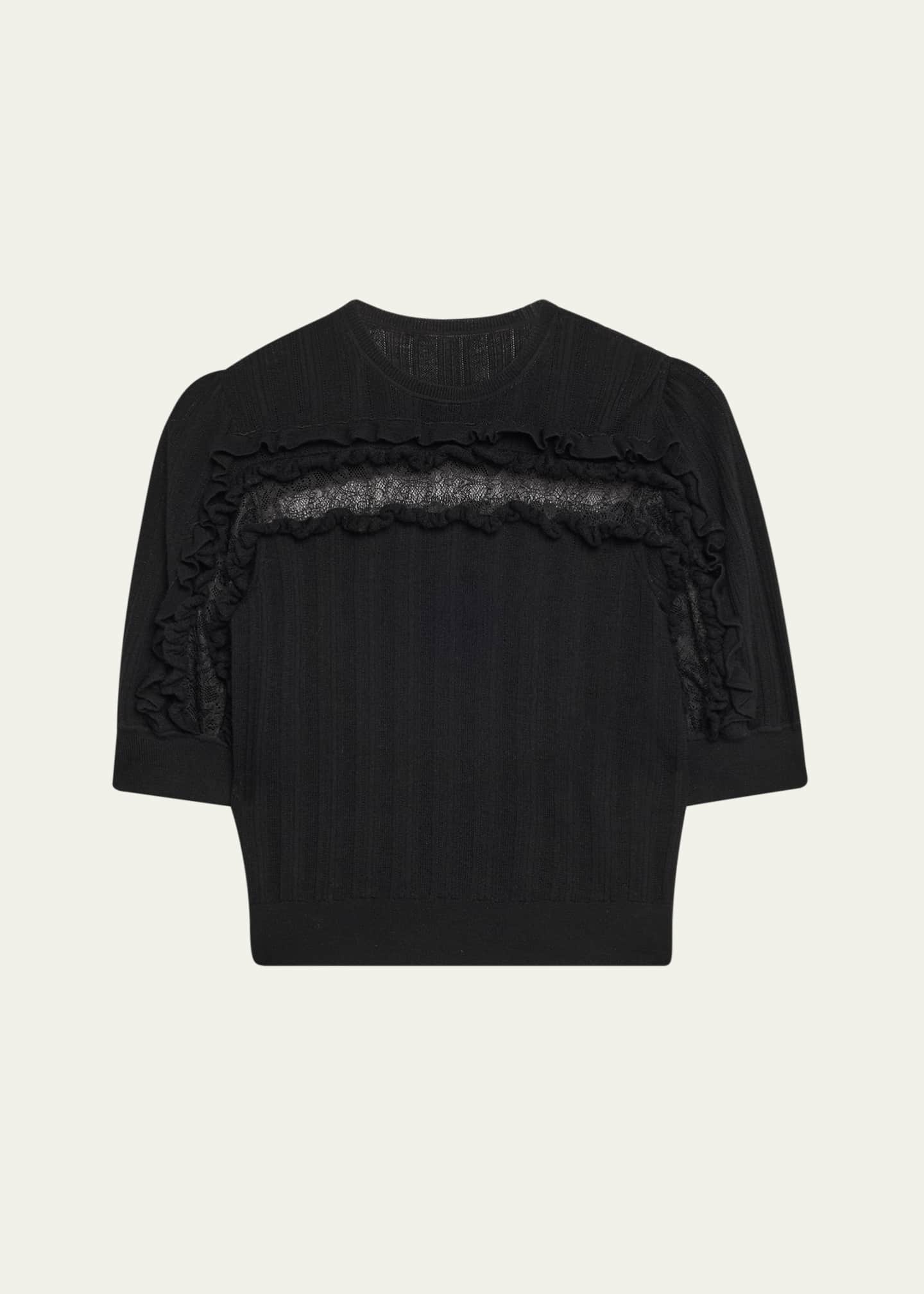 Ulla Johnson Salima Short-Sleeve Knit Shirt Image 1 of 5