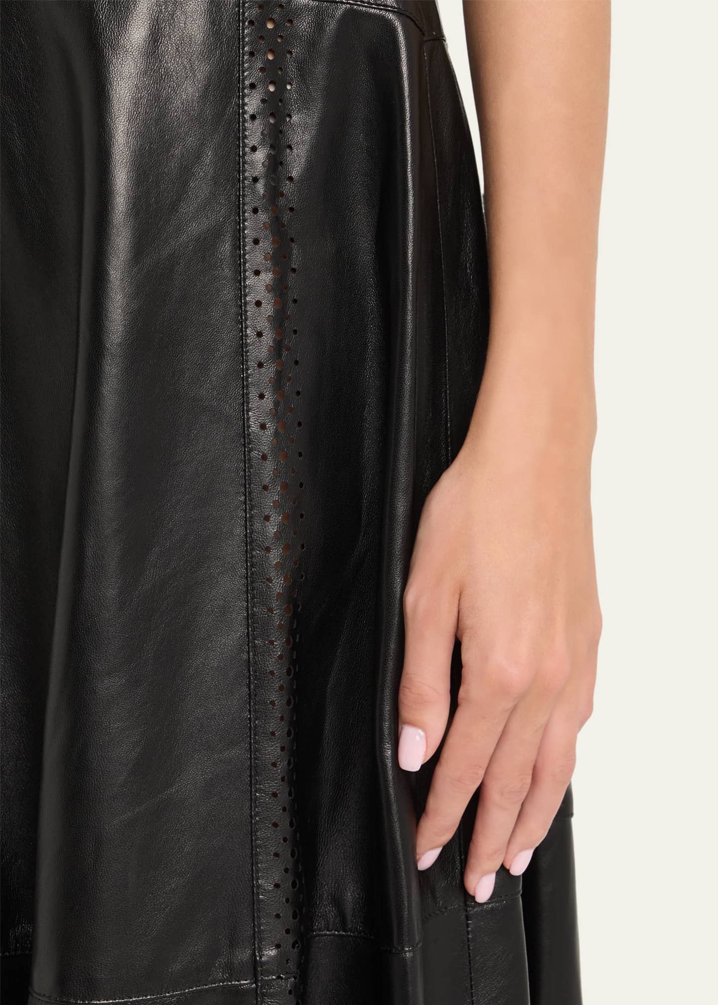 Juliette Sleeveless Leather Midi Dress