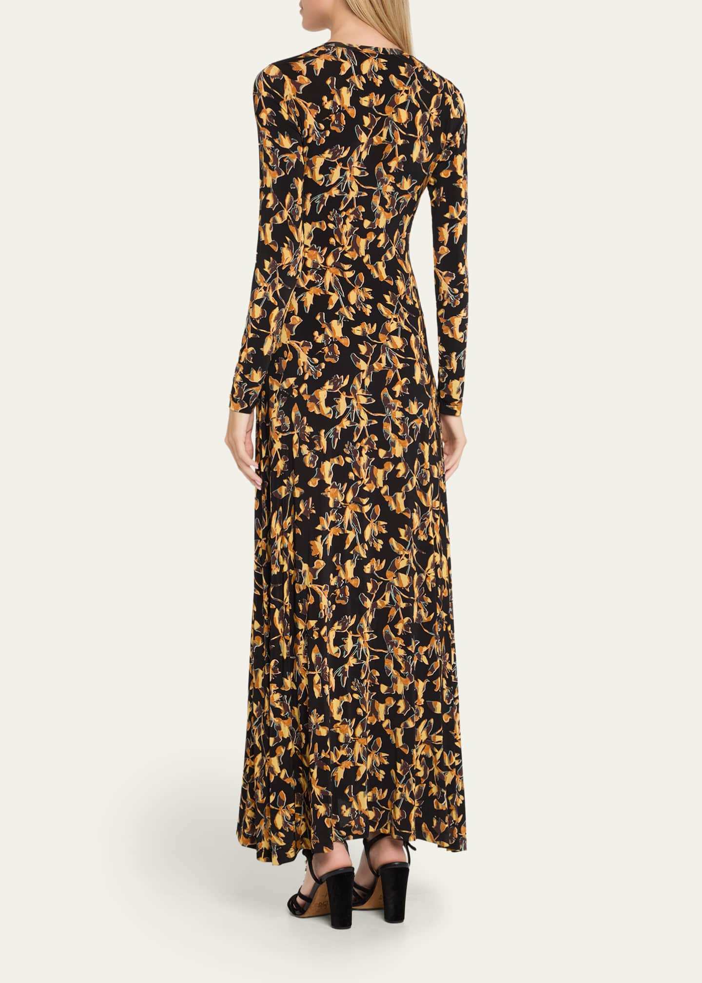 Ulla Johnson Amari Floral Long-Sleeve Jersey Dress Image 3 of 5