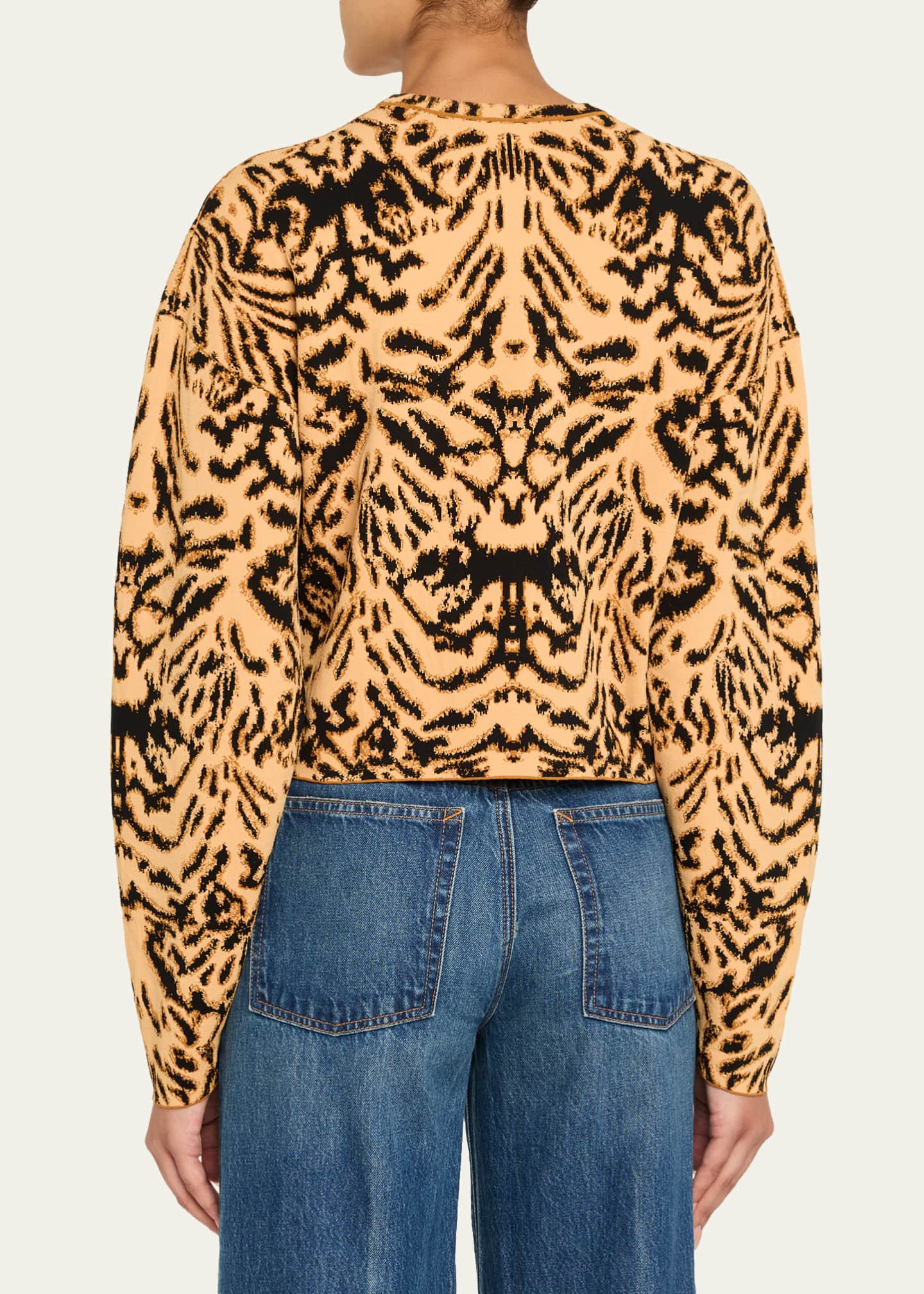 Ulla Johnson Cade Printed Jacquard Knit Pullover Image 3 of 5