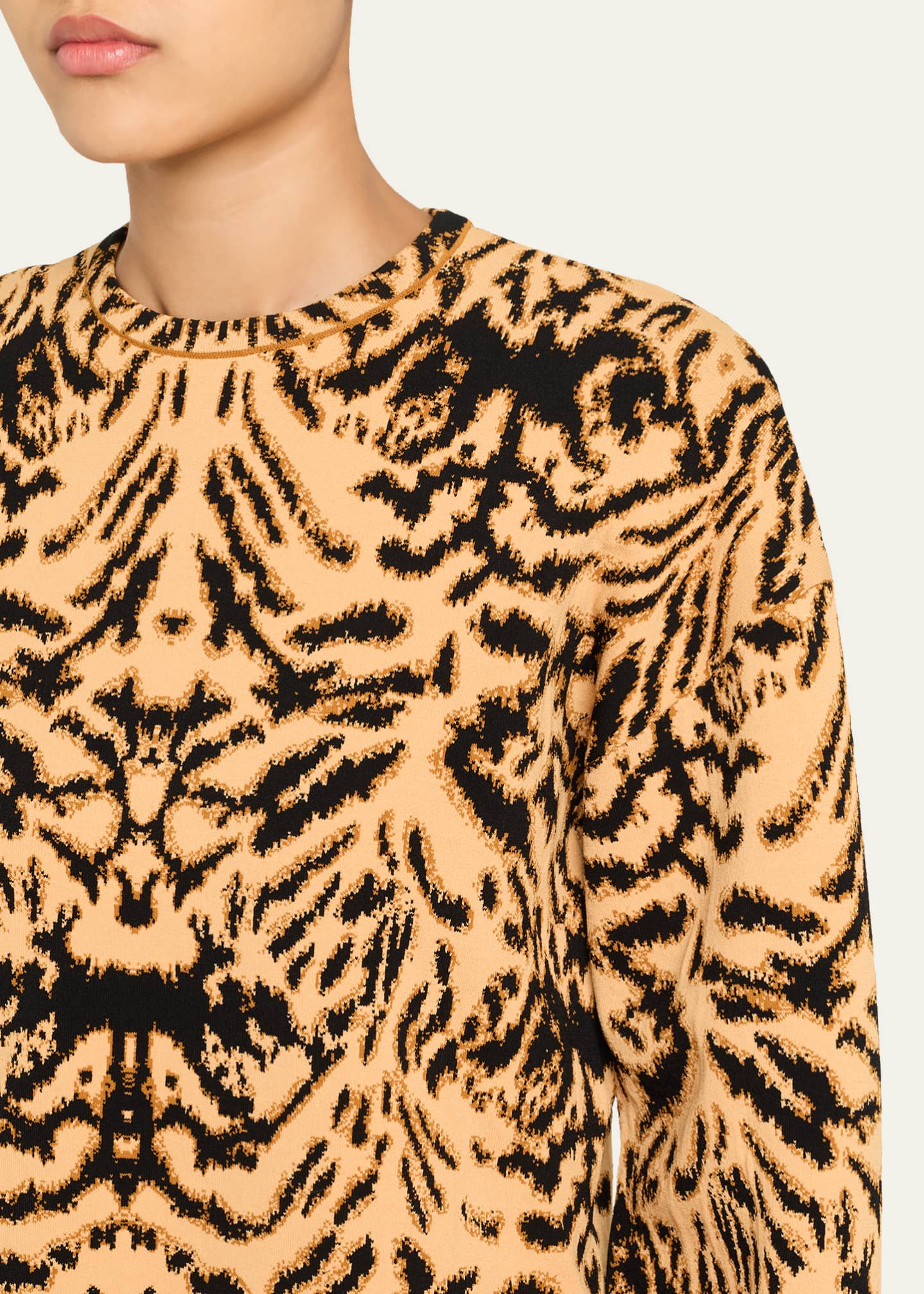 Ulla Johnson Cade Printed Jacquard Knit Pullover Image 5 of 5