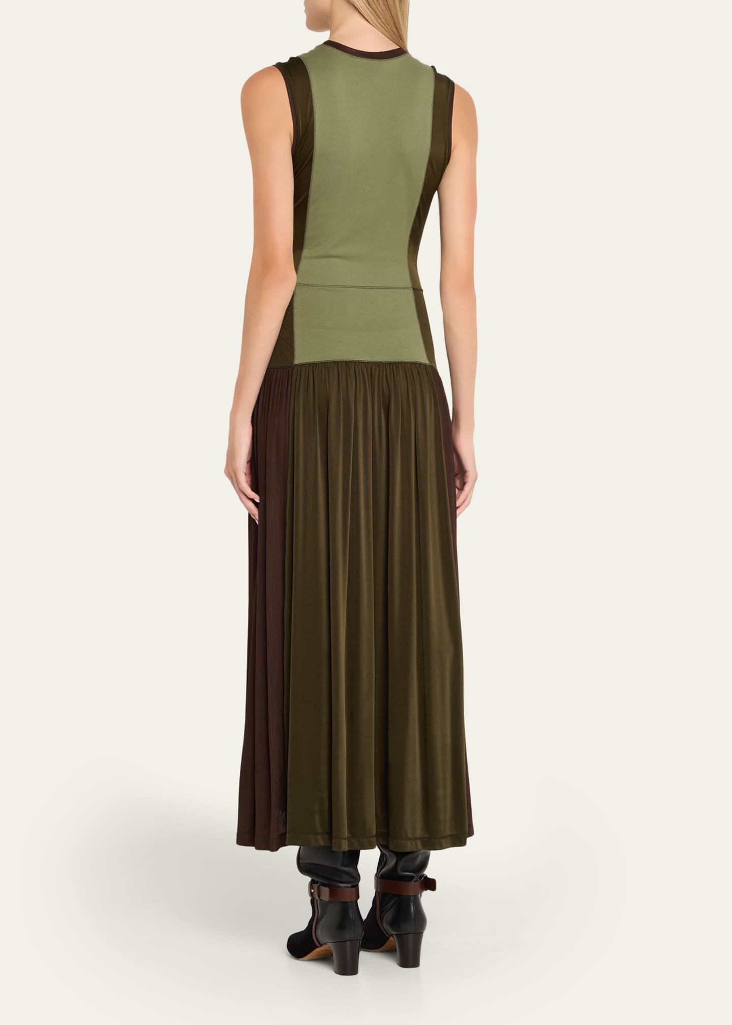 Amaliya Sleeveless Color Block Dress