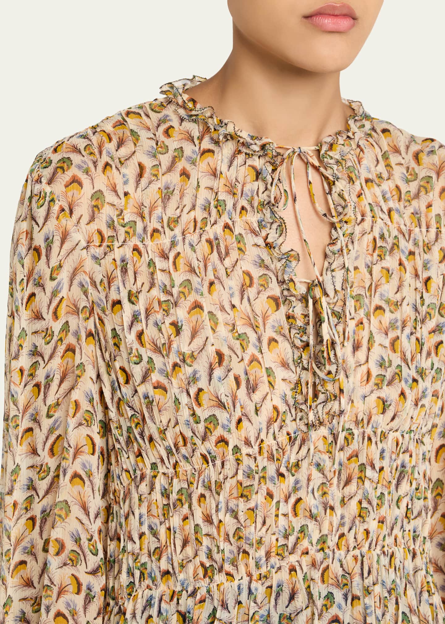 Ulla Johnson Robbie Tie-Front Silk Blouse Image 5 of 5