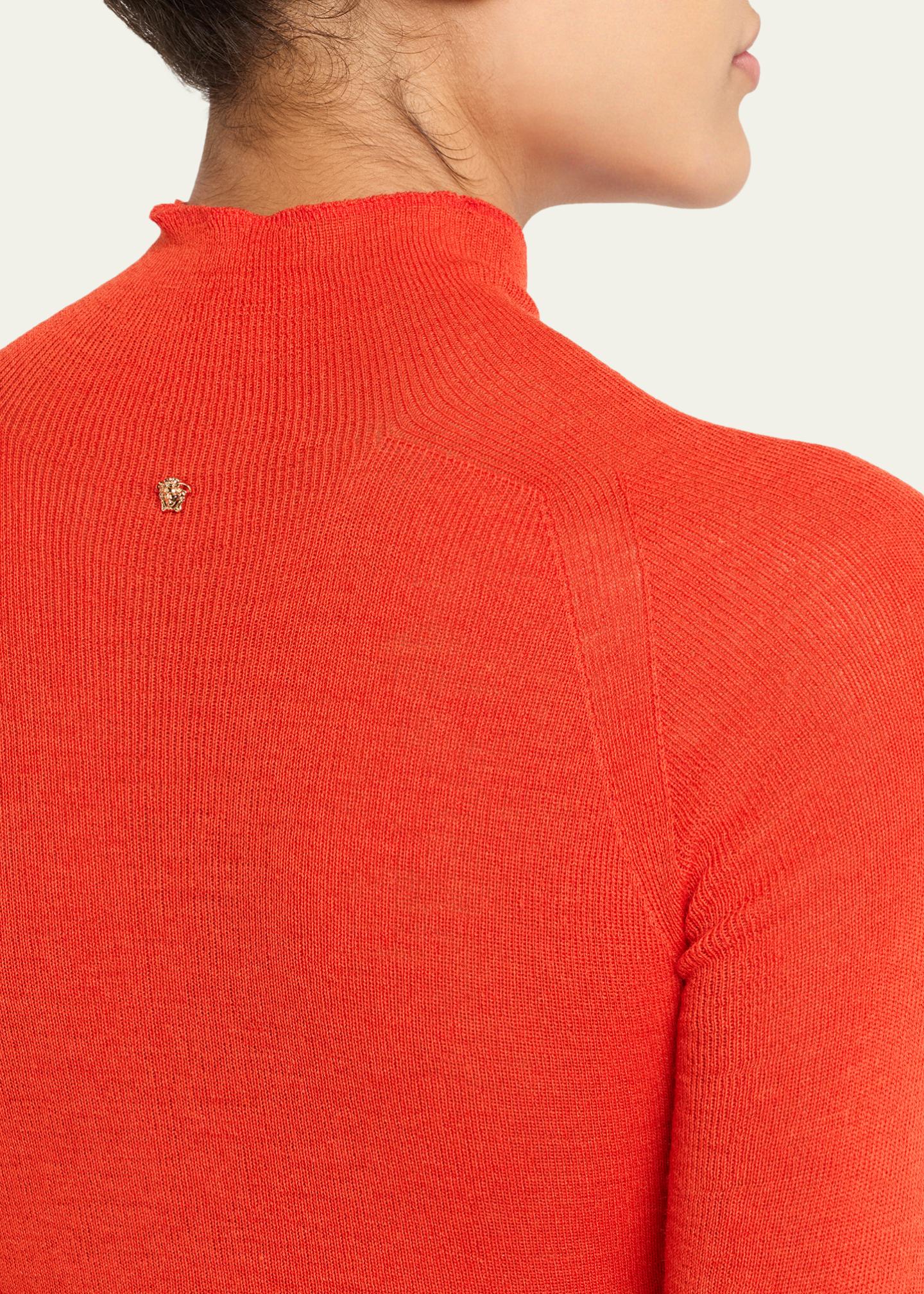 Versace Ribbed Mock-Neck Sweater - Bergdorf Goodman