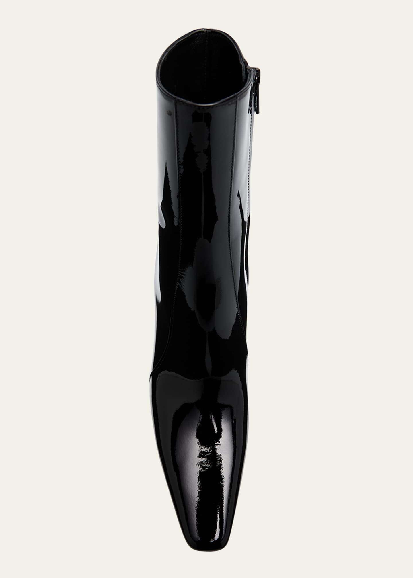 Saint Laurent Rainer Patent Leather Booties - Bergdorf Goodman