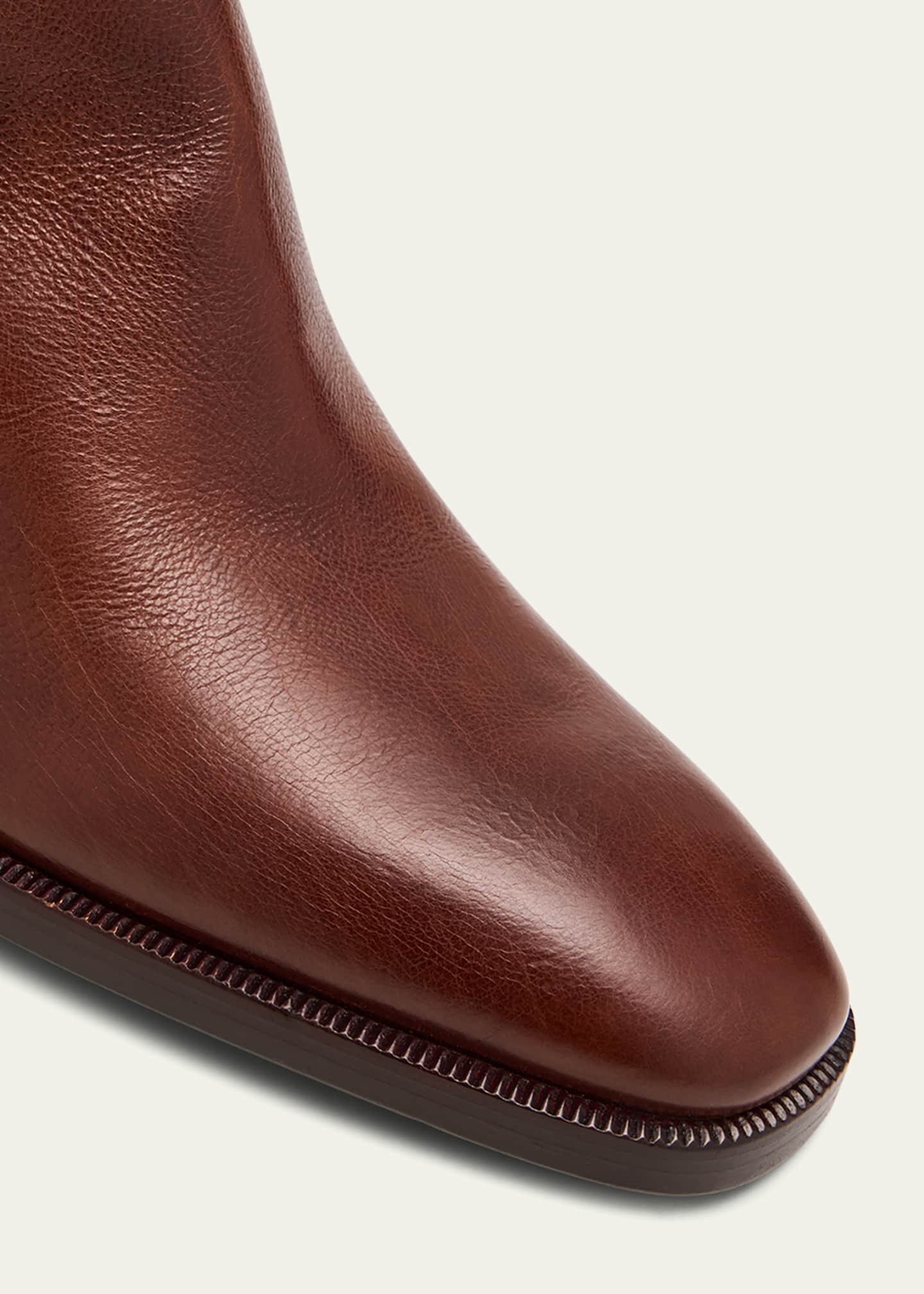 Saint Laurent Odeon Leather Over-The-Knee Boots - Bergdorf Goodman