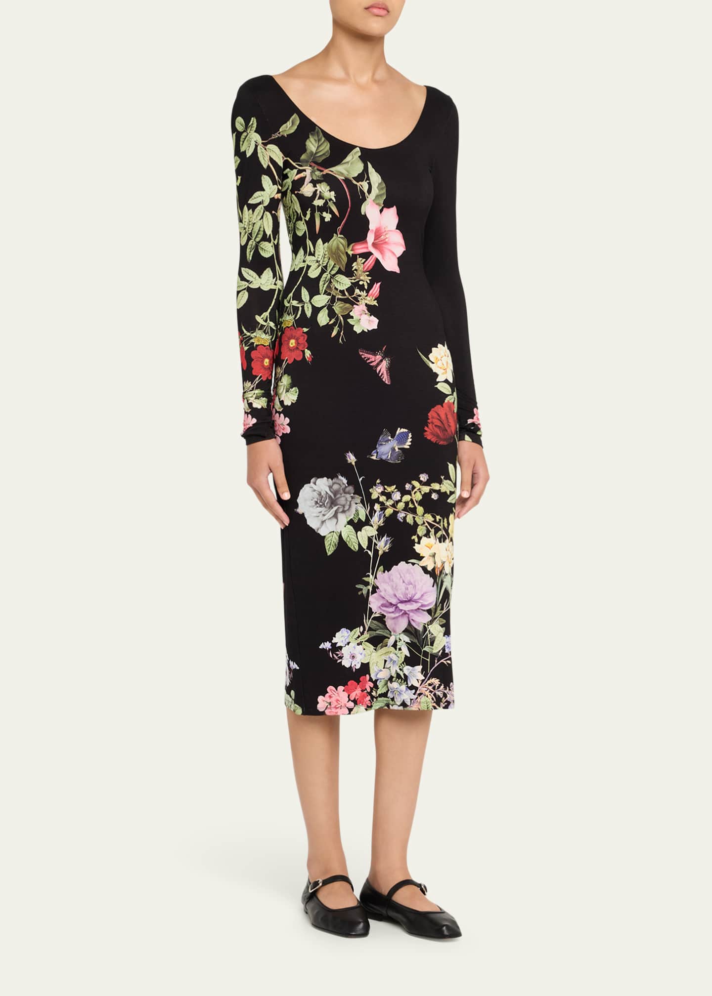 Alice + Olivia Delora Scoop-Neck Ankle Dress - Bergdorf Goodman