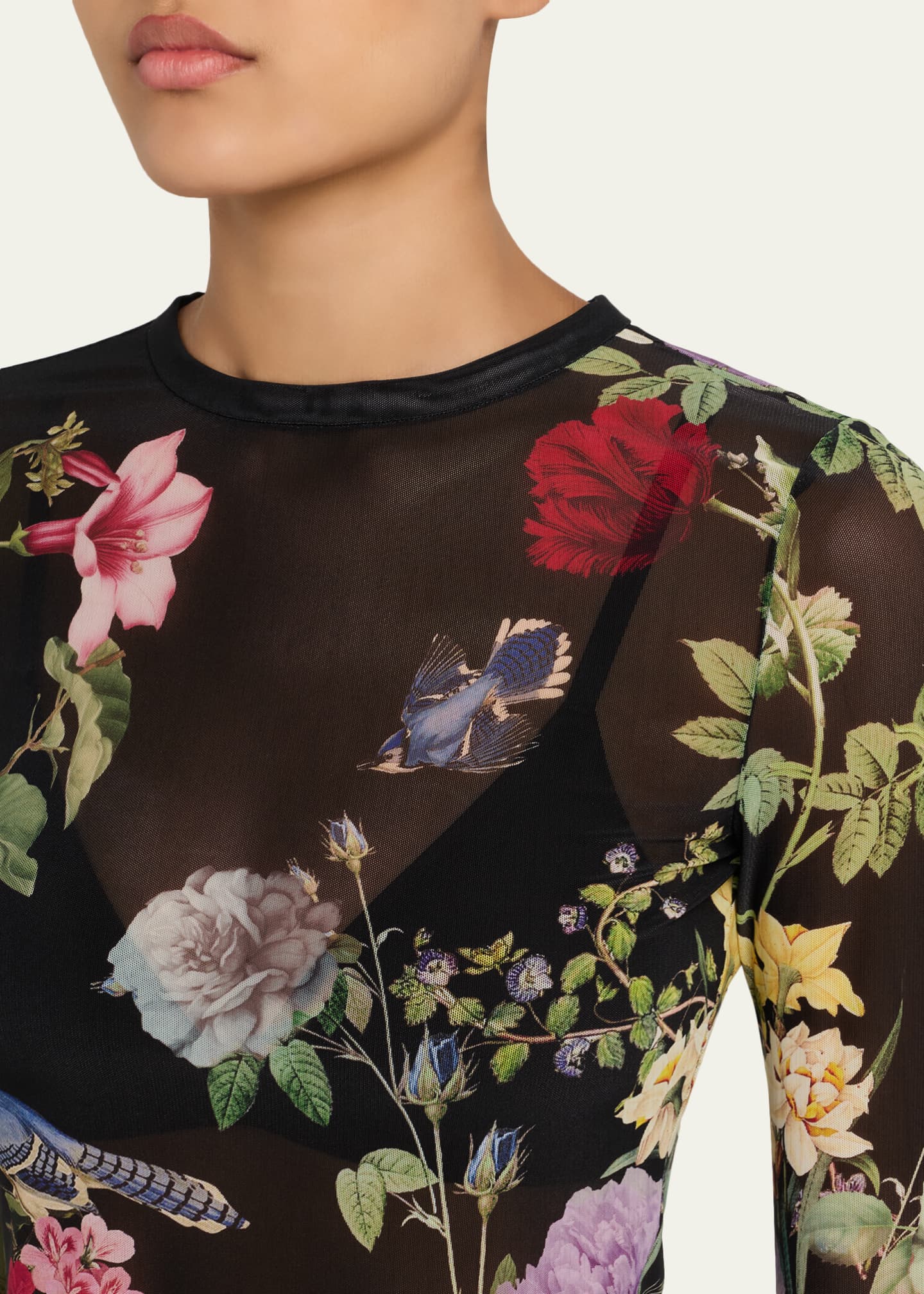 Alice + Olivia Delaina Venus Love Mesh Crop Top Image 5 of 5