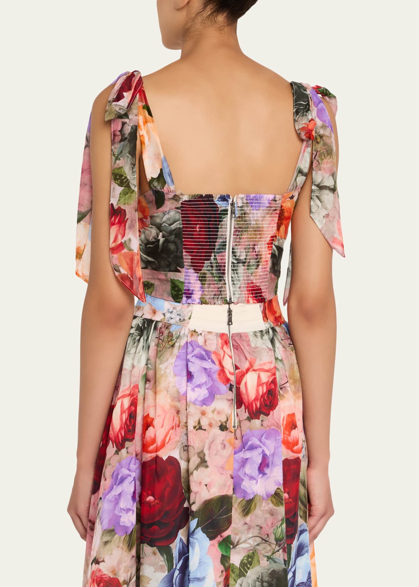 Haven Floral Cropped Blouse - Thumbnail 3