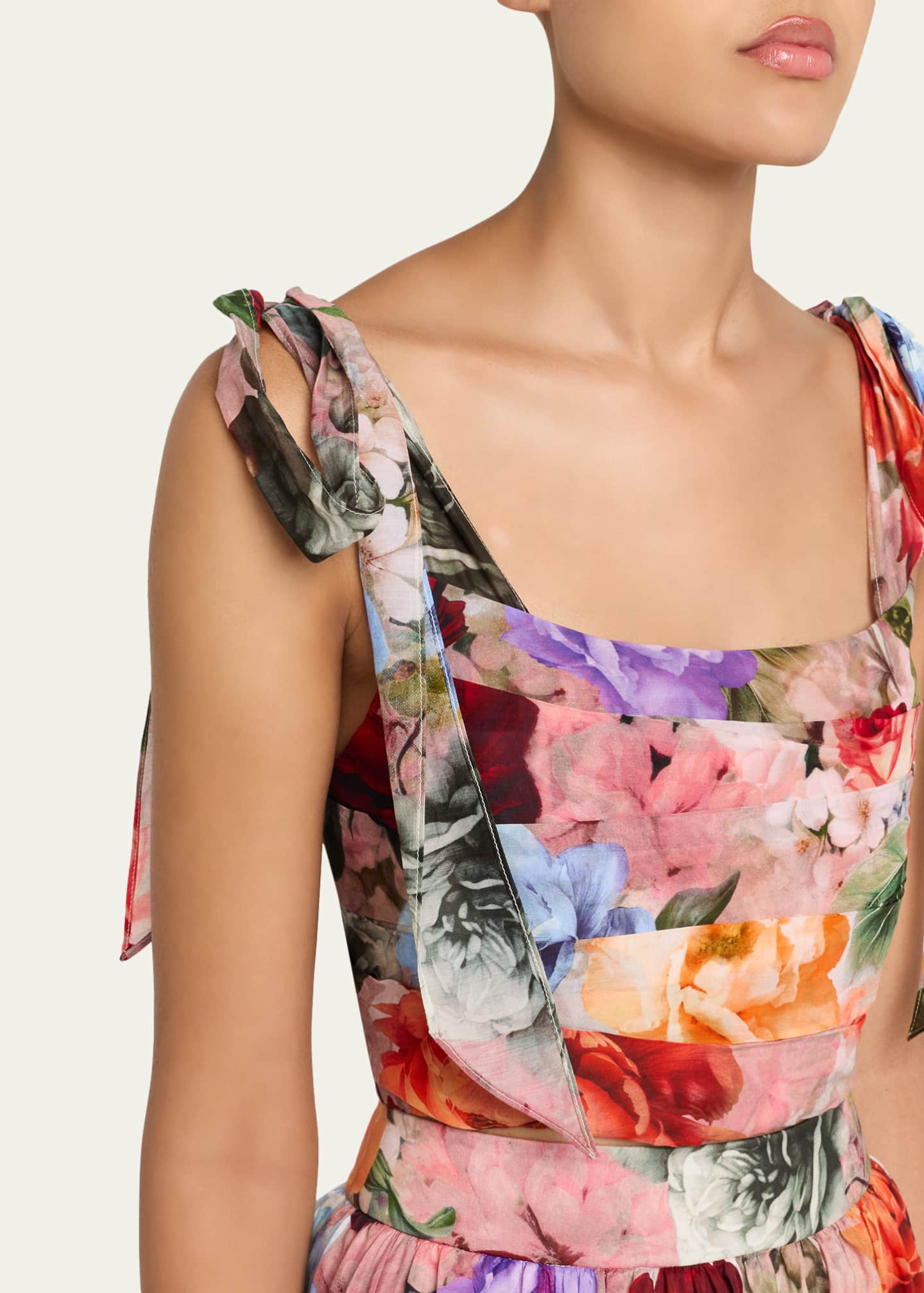Haven Floral Cropped Blouse - Thumbnail 5