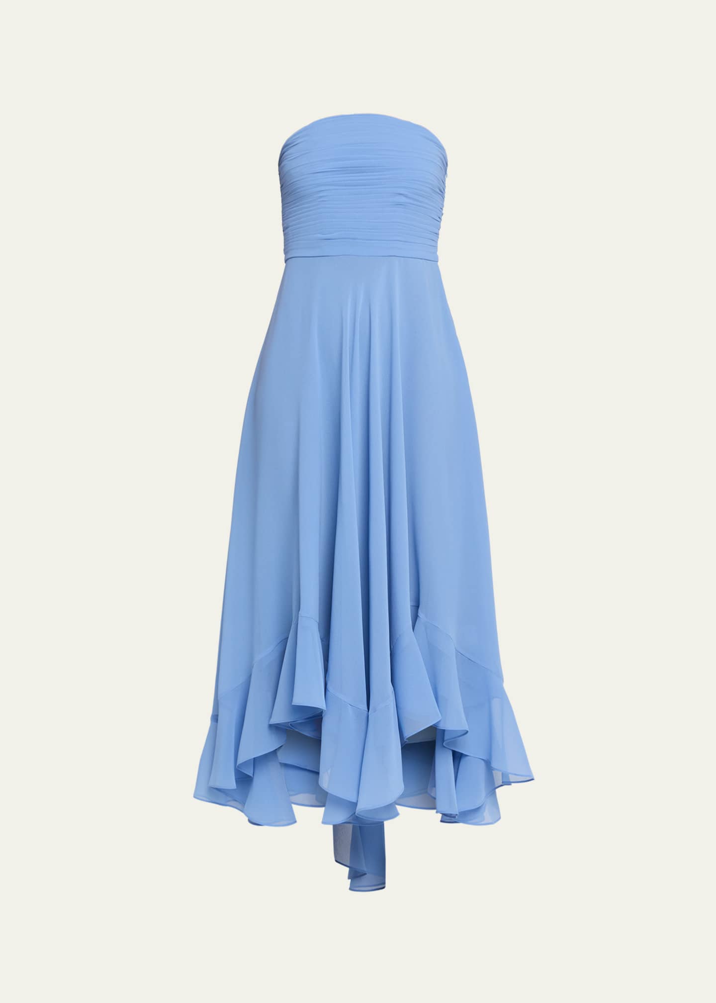 retrofete louisa chiffon dress Retrofete Louisa Chiffon Strapless Dress