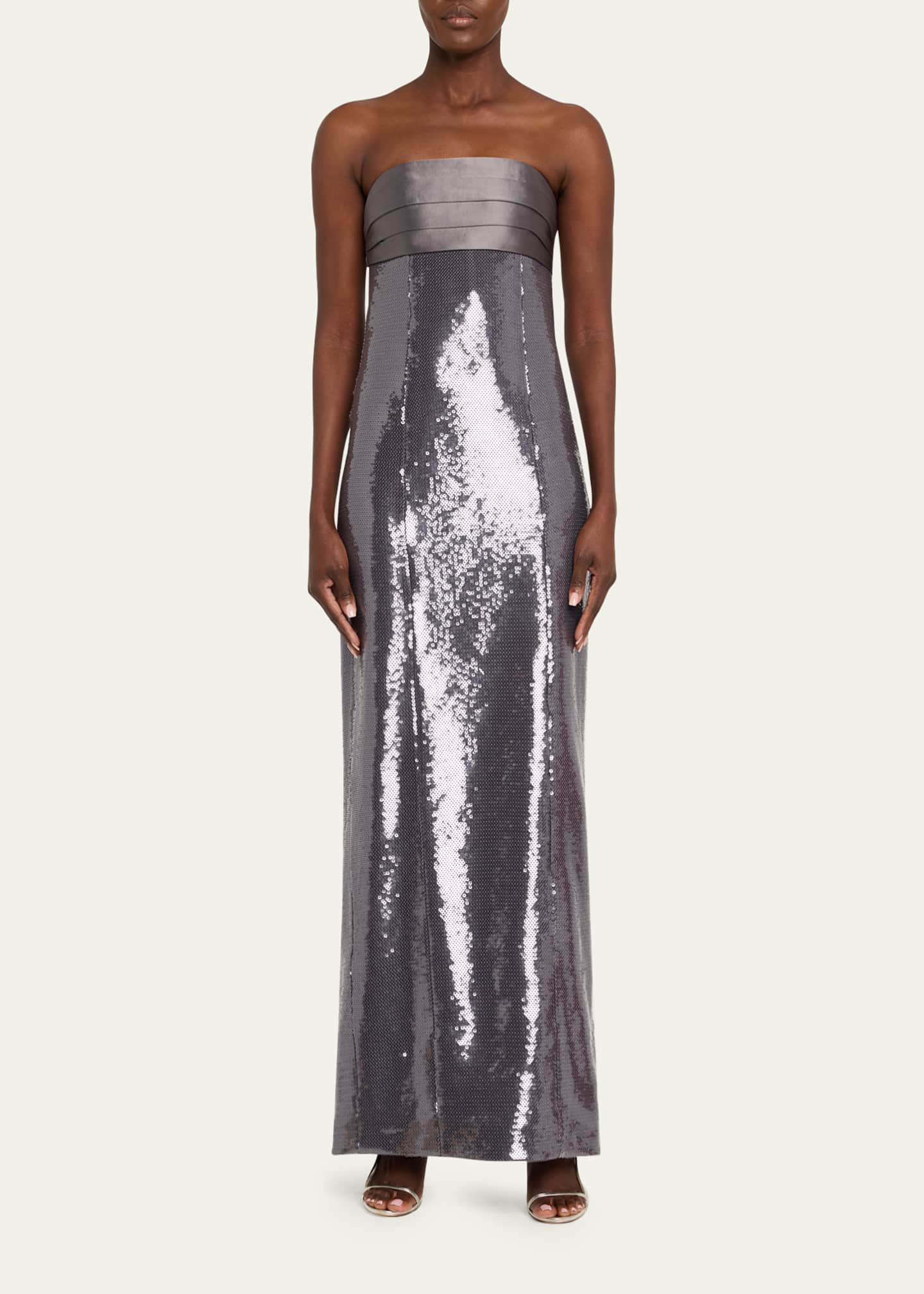 Retrofete Kenia Strapless Sequined Dress Image 2 of 5