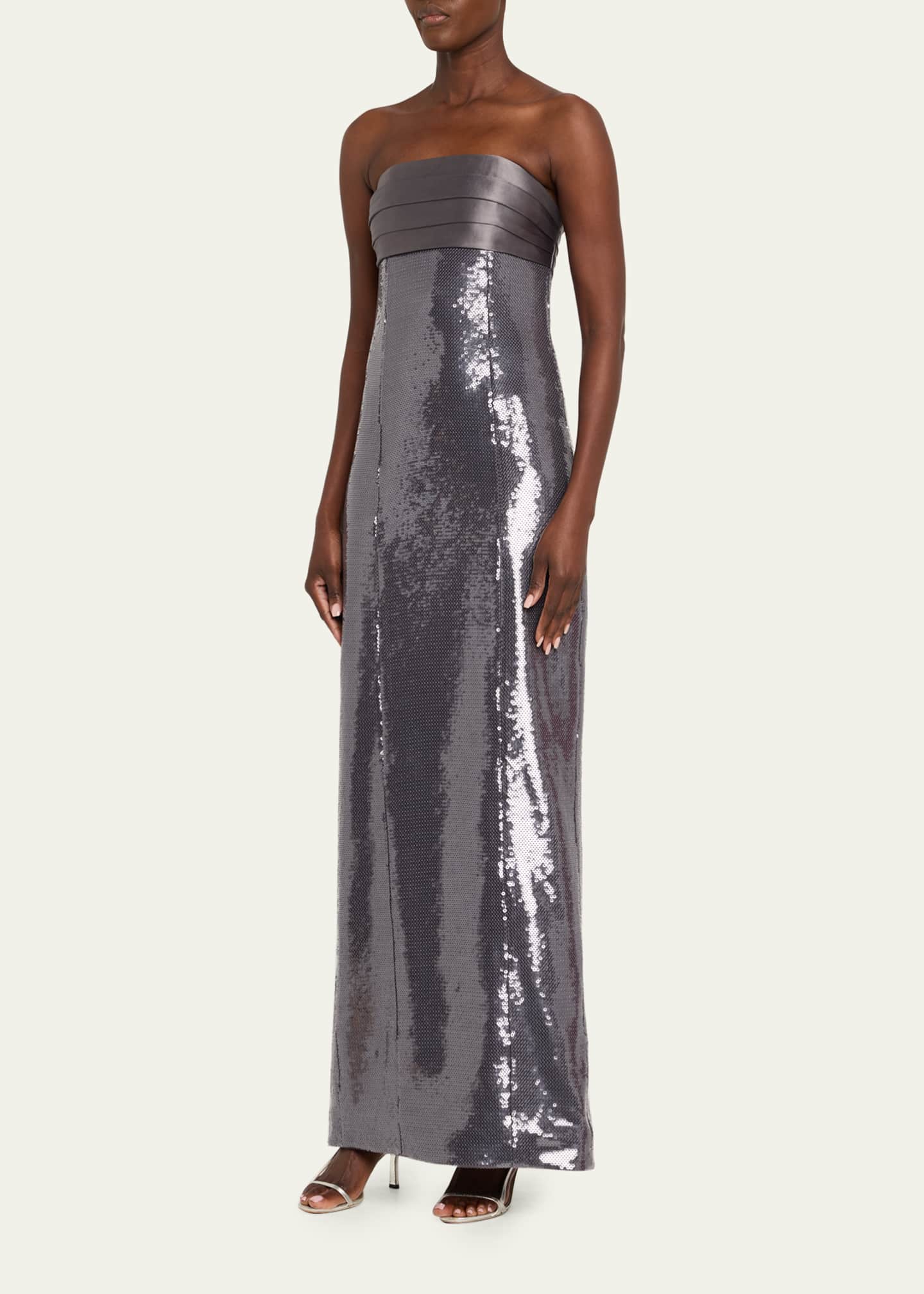 Retrofete Kenia Strapless Sequined Dress Image 4 of 5