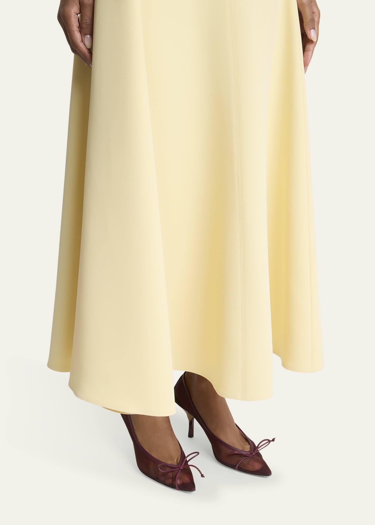 Jacquemus La Triangle Cowl-Neck Sleeveless Ankle Dress Image 5 of 5