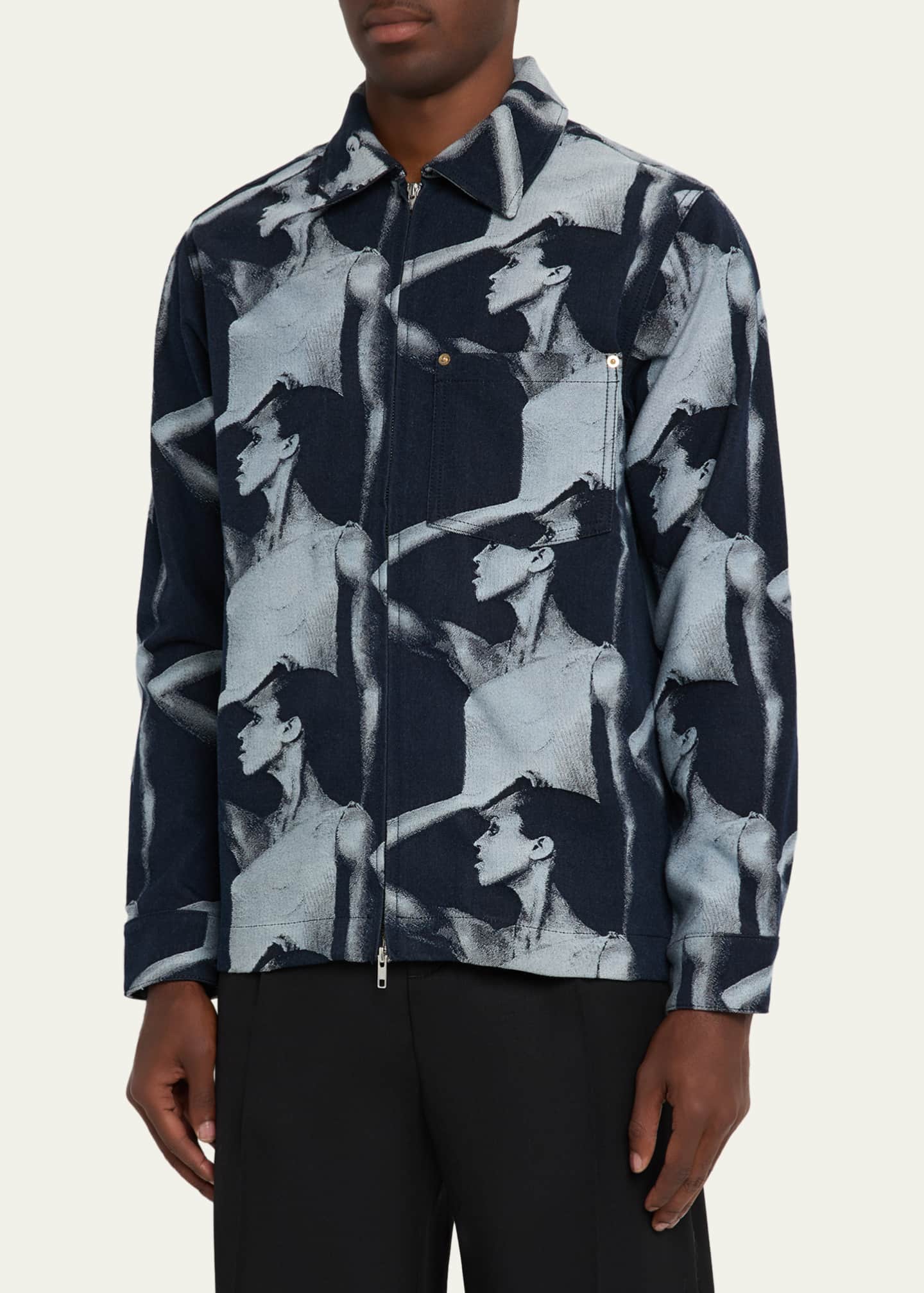 WALES BONNER デニムジャケット Wales Bonner Echo Denim Varsity Jacket - Indigo | Garmentory