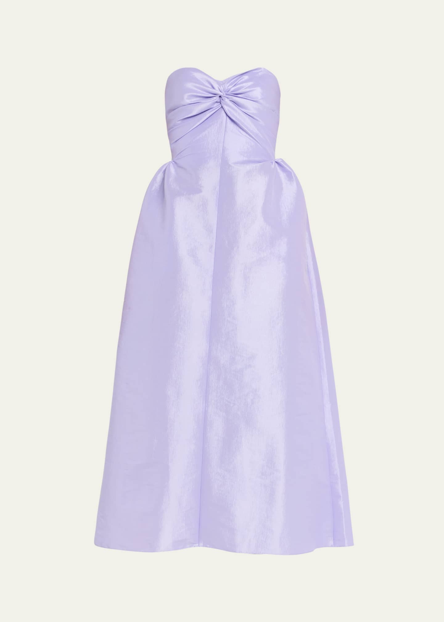 Kika Vargas Rose Strapless Taffeta Dress Image 1 of 5