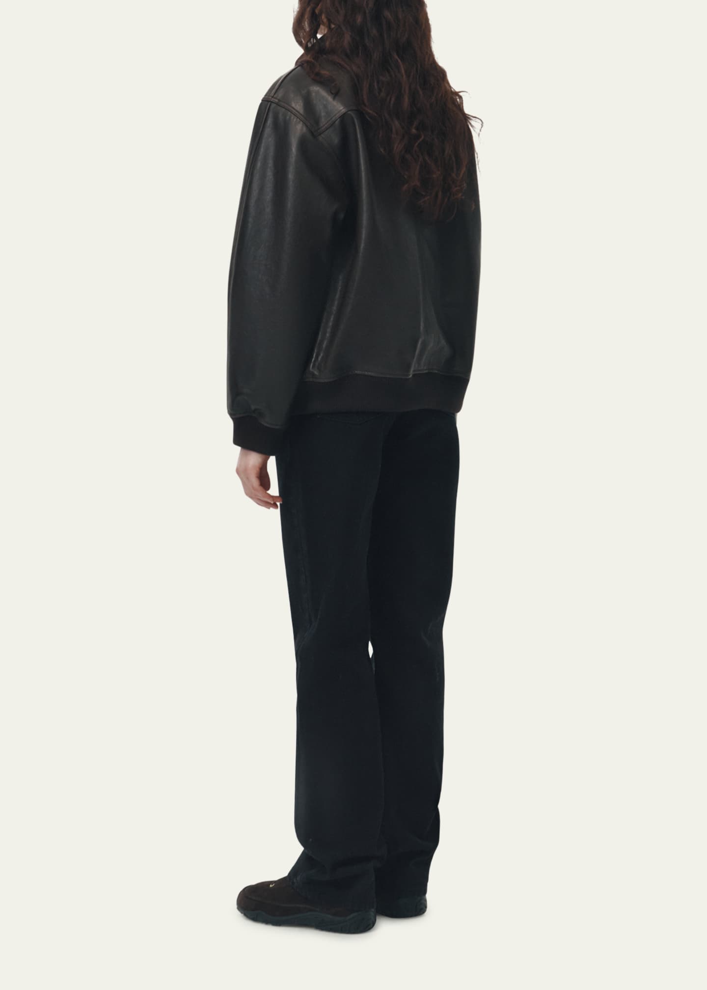 Unisex Leather Blouson Aviator Jacket
