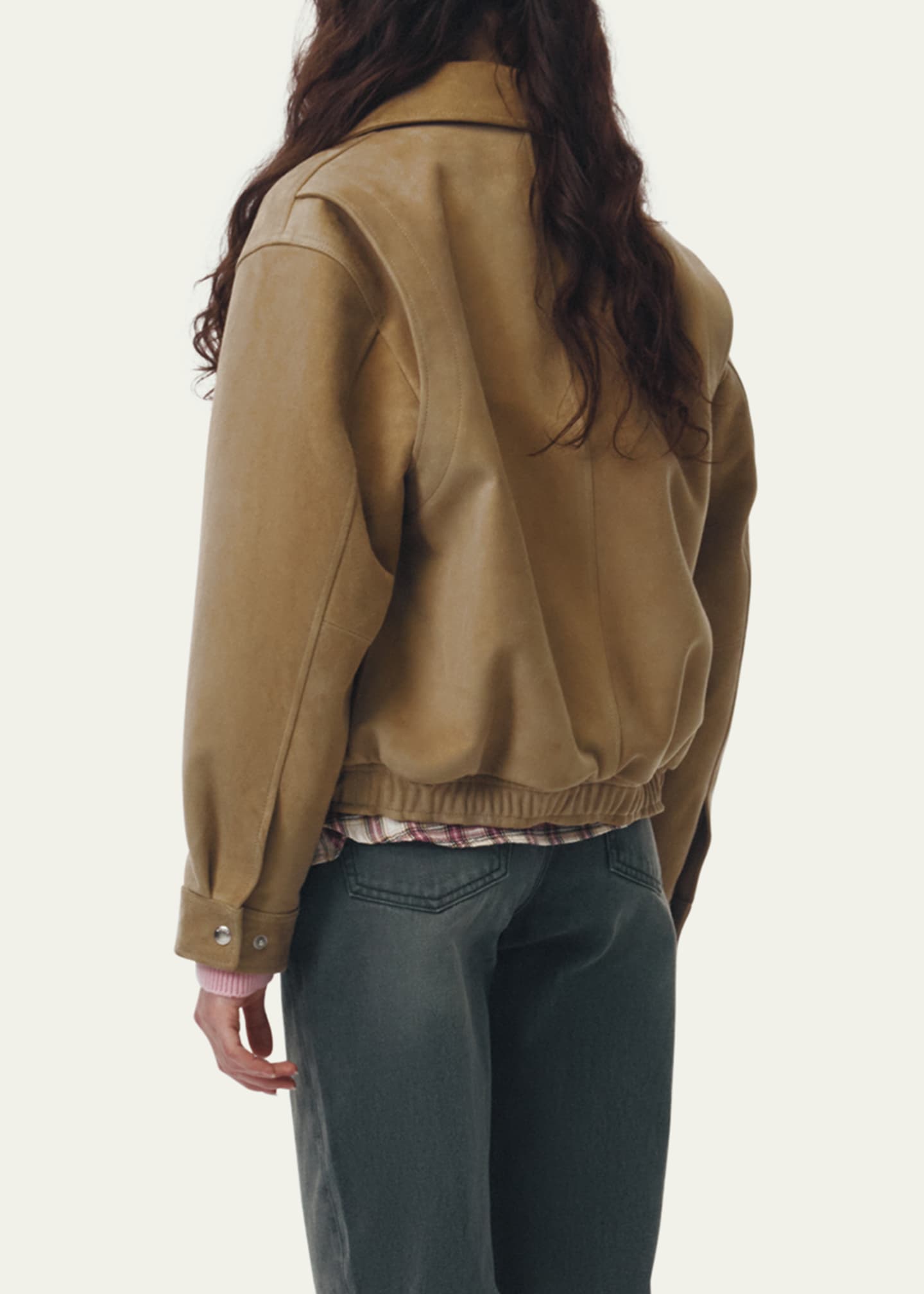 Unisex Suede Bomber Jacket