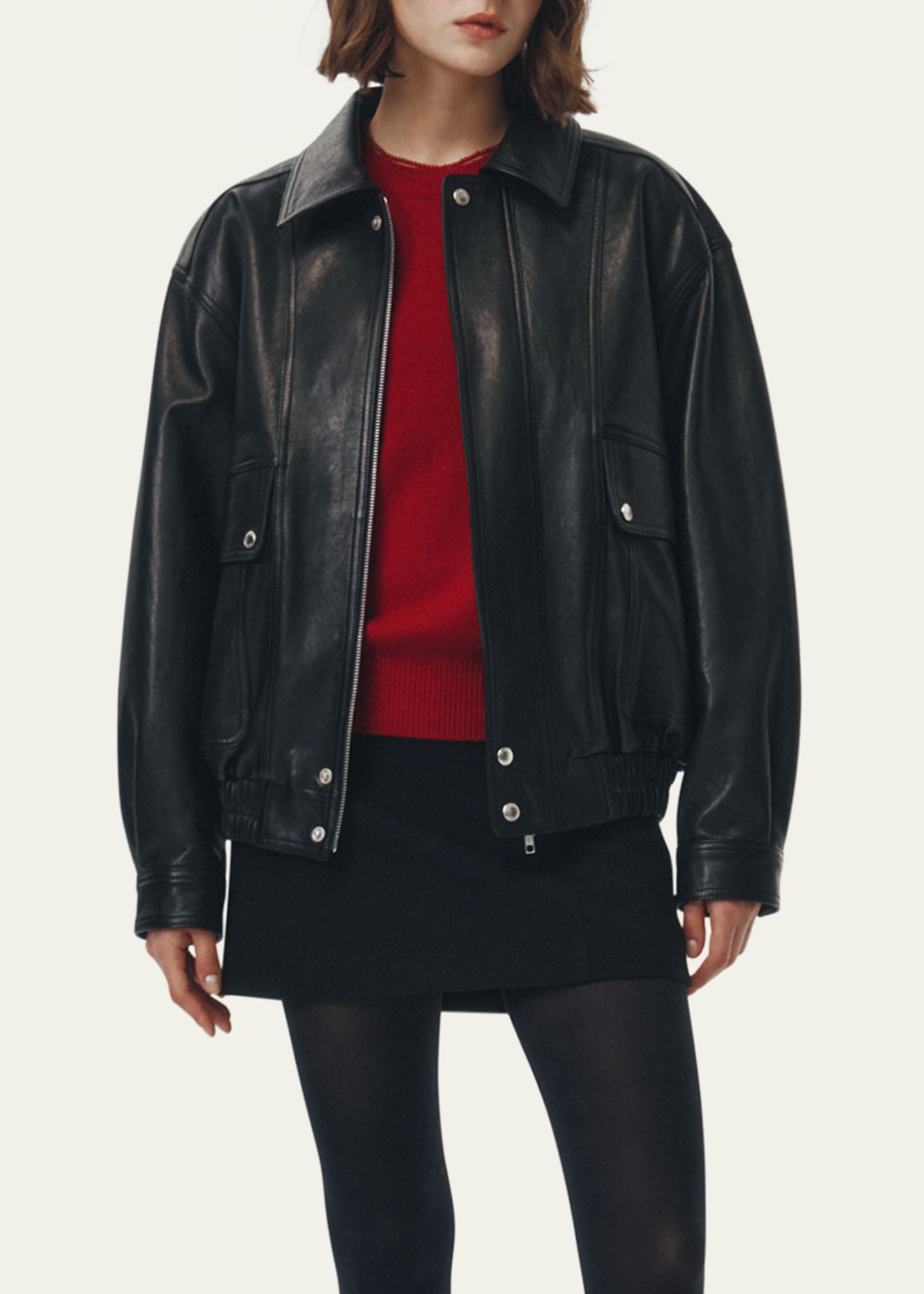 Unisex Oversized Vintage Leather Jacket