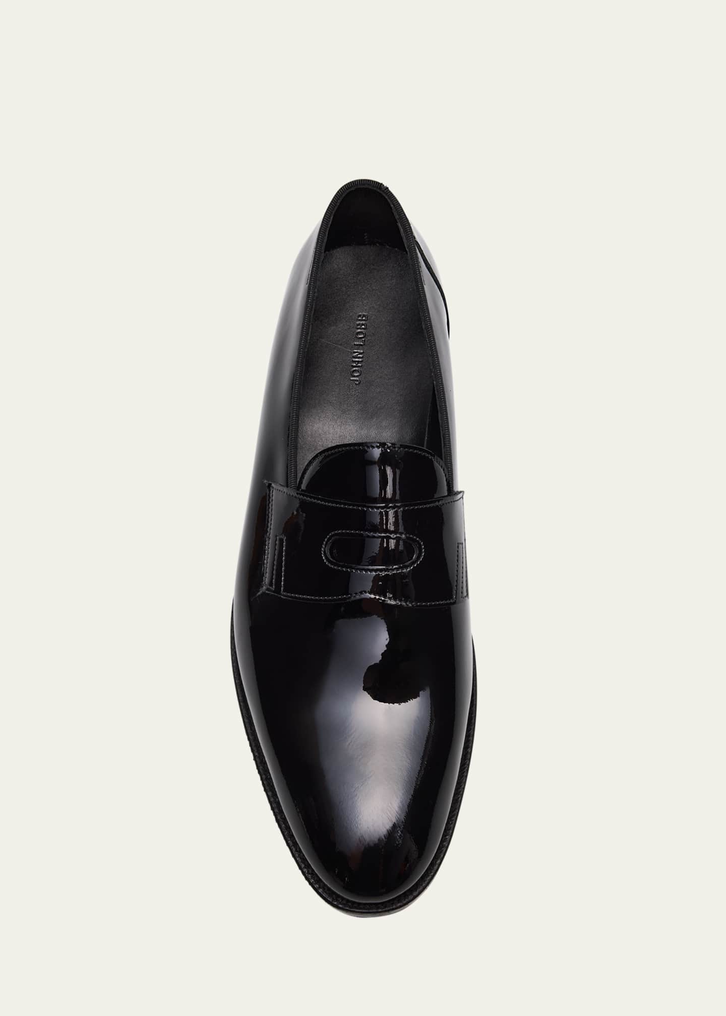John Lobb Men's Jamie Patent Leather Penny Loafers - Bergdorf Goodman
