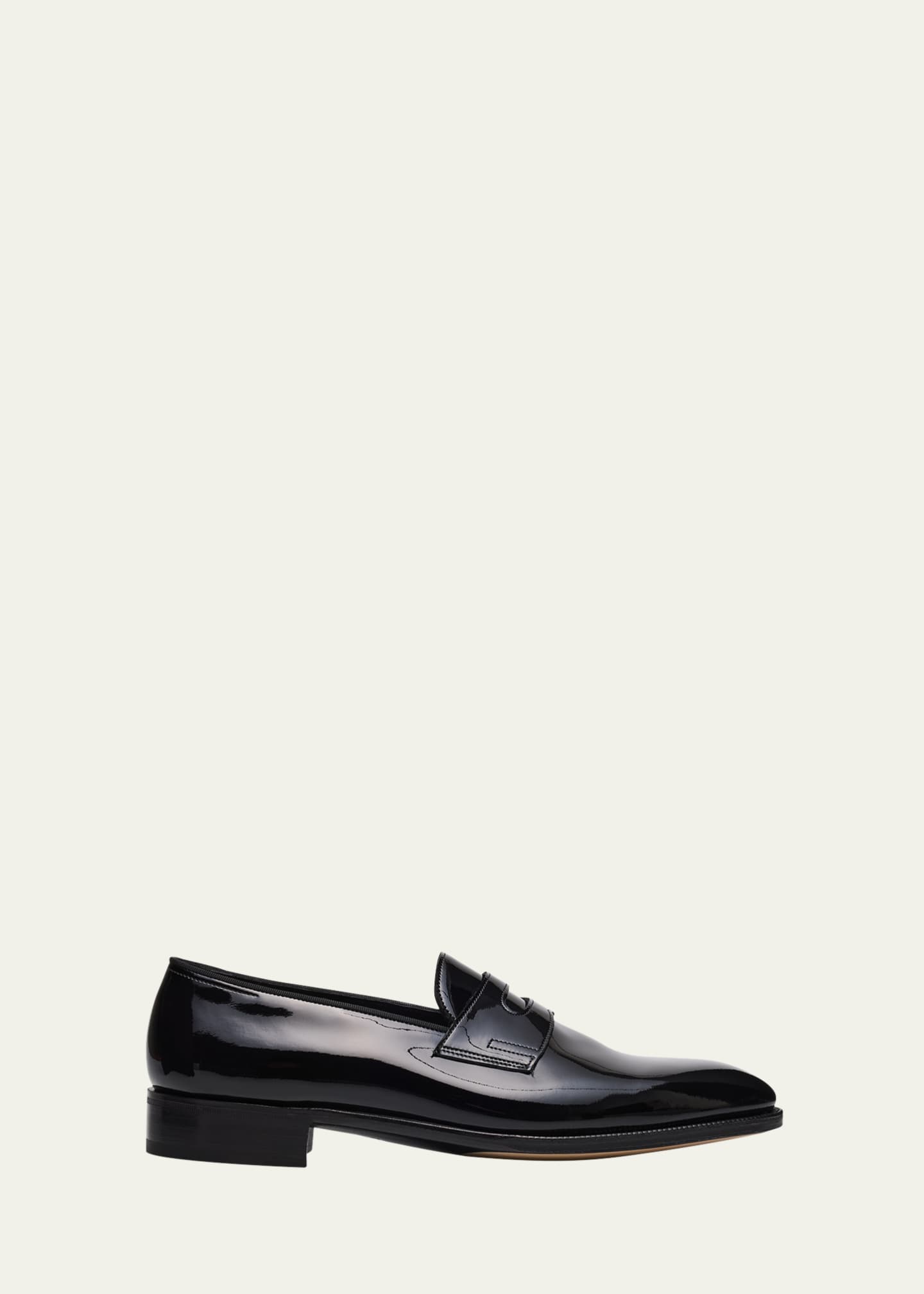 John Lobb Men's Jamie Patent Leather Penny Loafers - Bergdorf Goodman