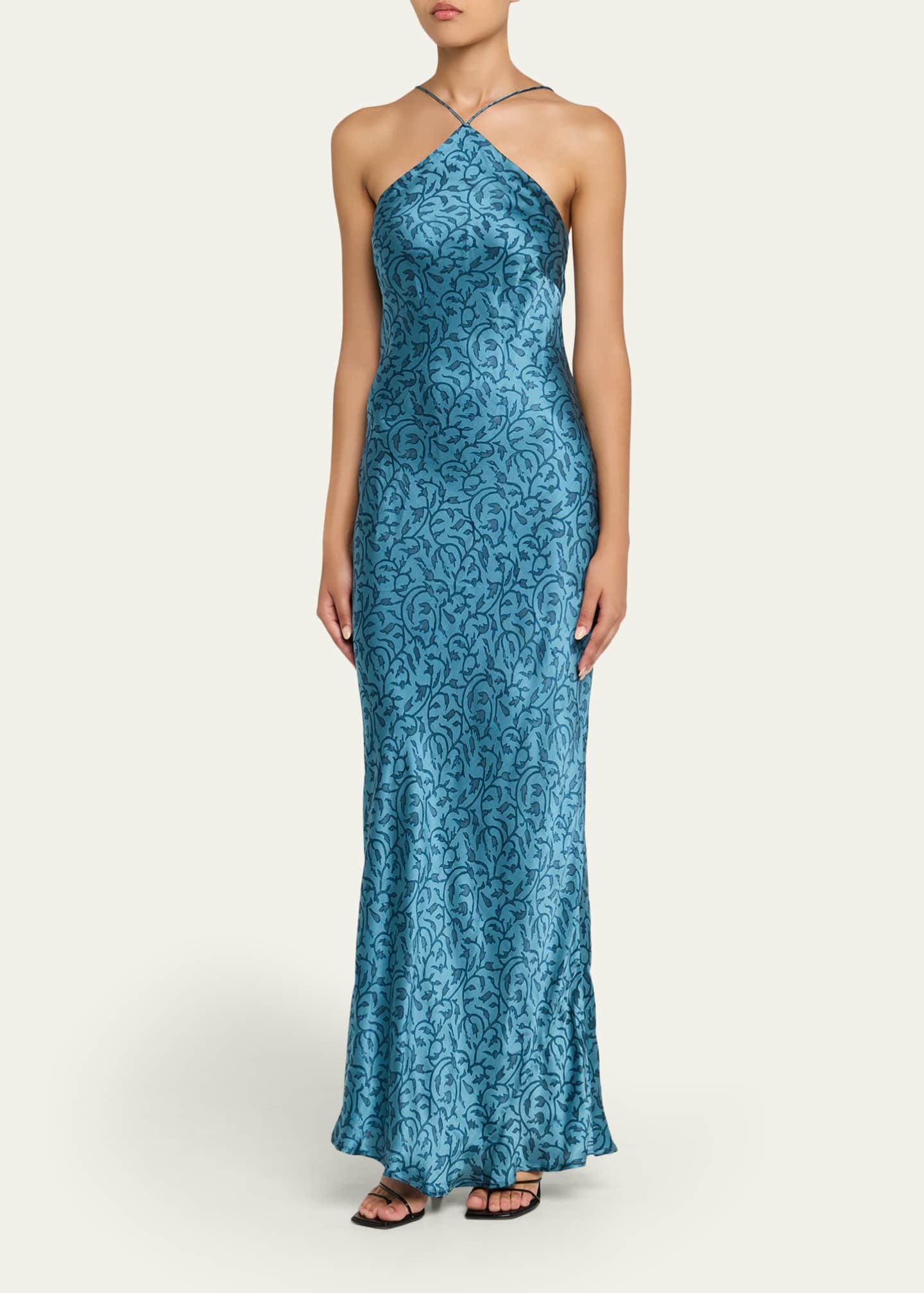 hannah artwear blue dress Brocade Azul Tali Maxi Dress main image 1