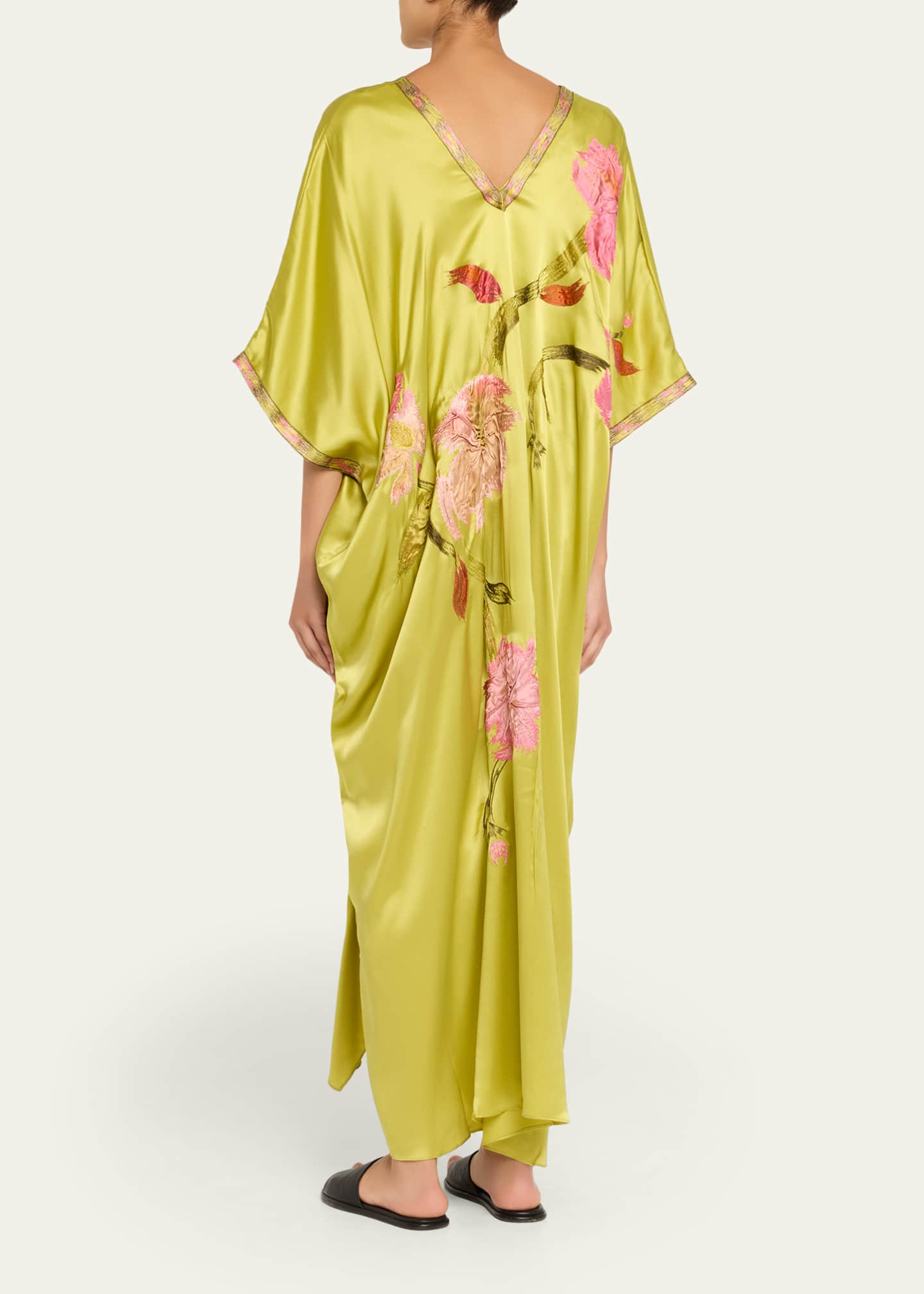 silk caftan dresses Nuichan women's silk kaftan dress