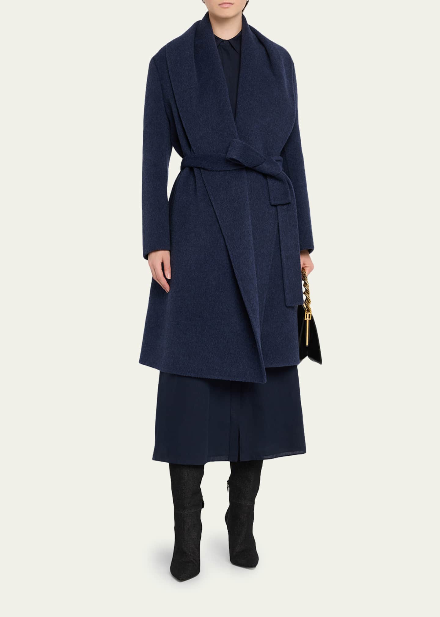 Kobi Halperin Yael Shawl-Collar Wrap Coat - Bergdorf Goodman