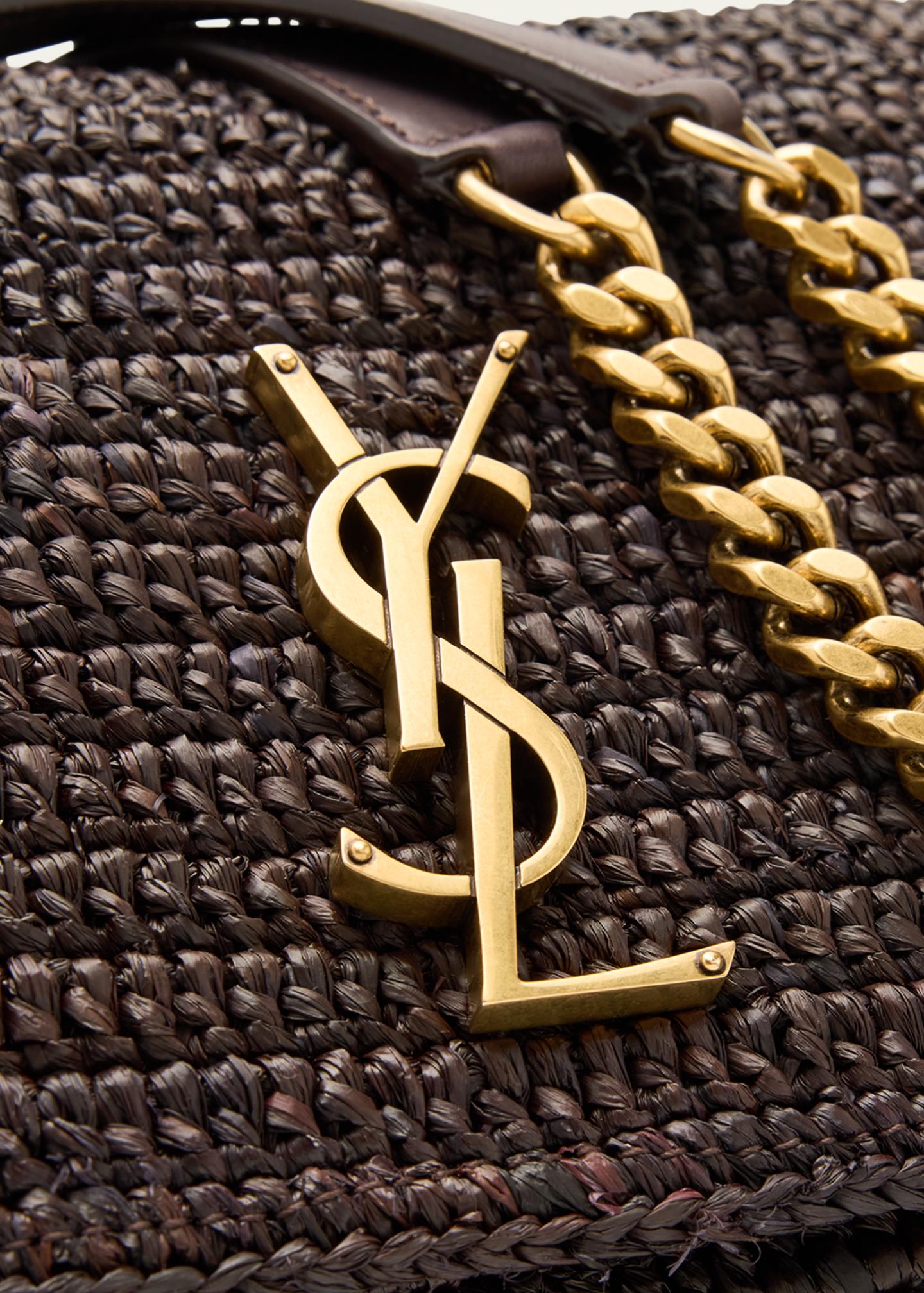 Saint Laurent Niki Medium YSL Raffia Shoulder Bag - Bergdorf Goodman