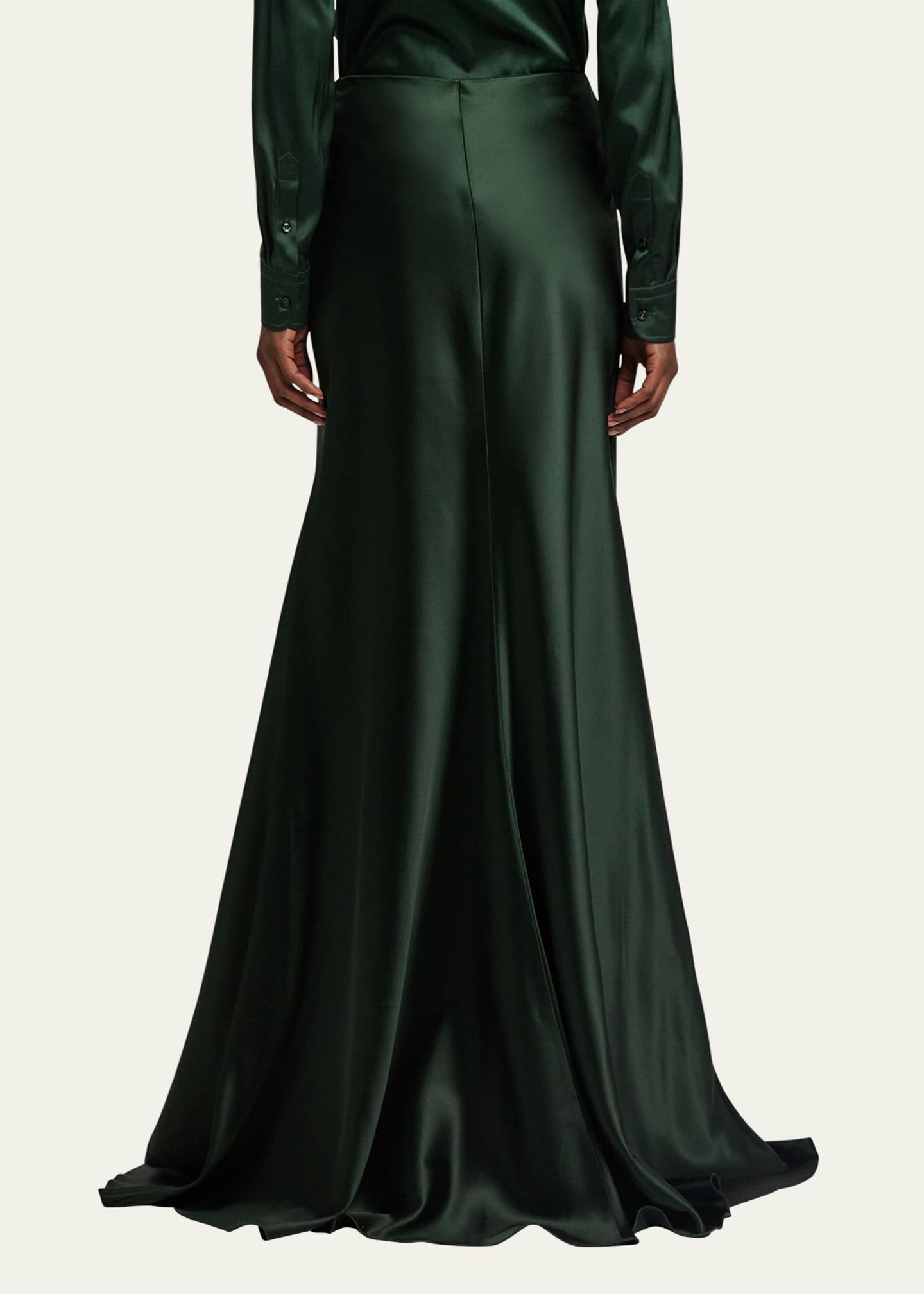 Ralph Lauren Collection Masina Satin Maxi Skirt Image 3 of 6