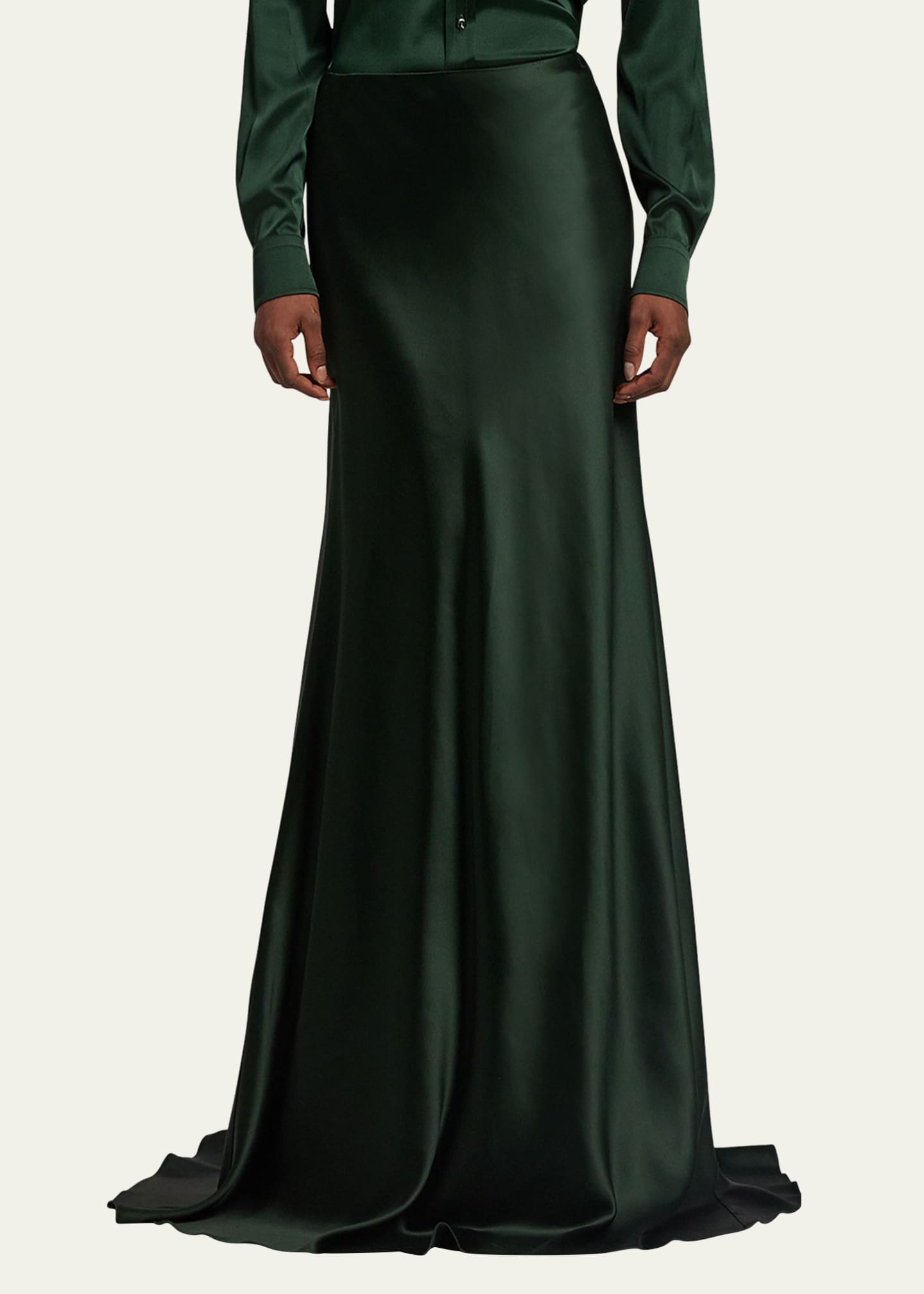 Ralph Lauren Collection Masina Satin Maxi Skirt Image 4 of 6