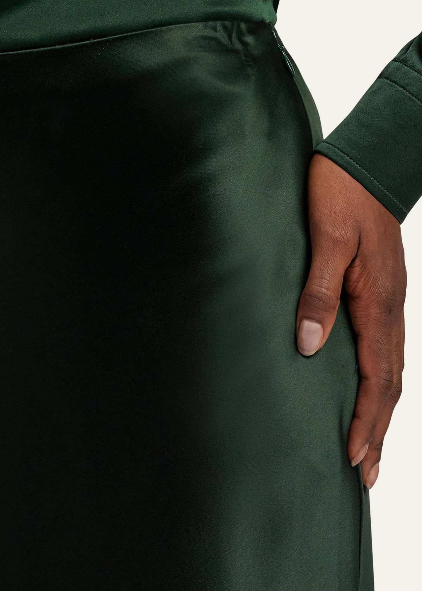 Ralph Lauren Collection Masina Satin Maxi Skirt Image 5 of 6