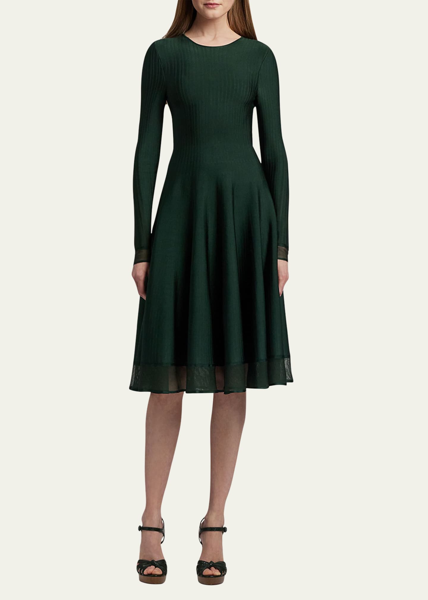 Long-Sleeve Sweater Day Dress
