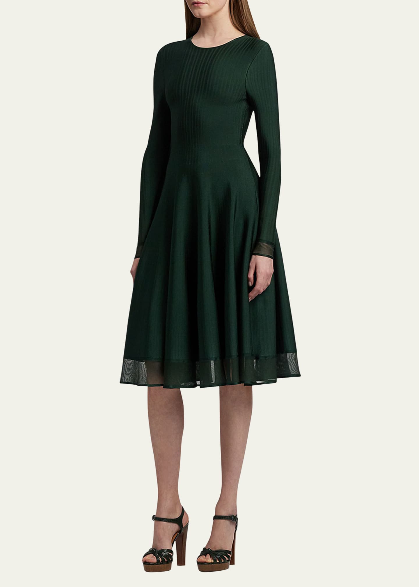 Long-Sleeve Sweater Day Dress
