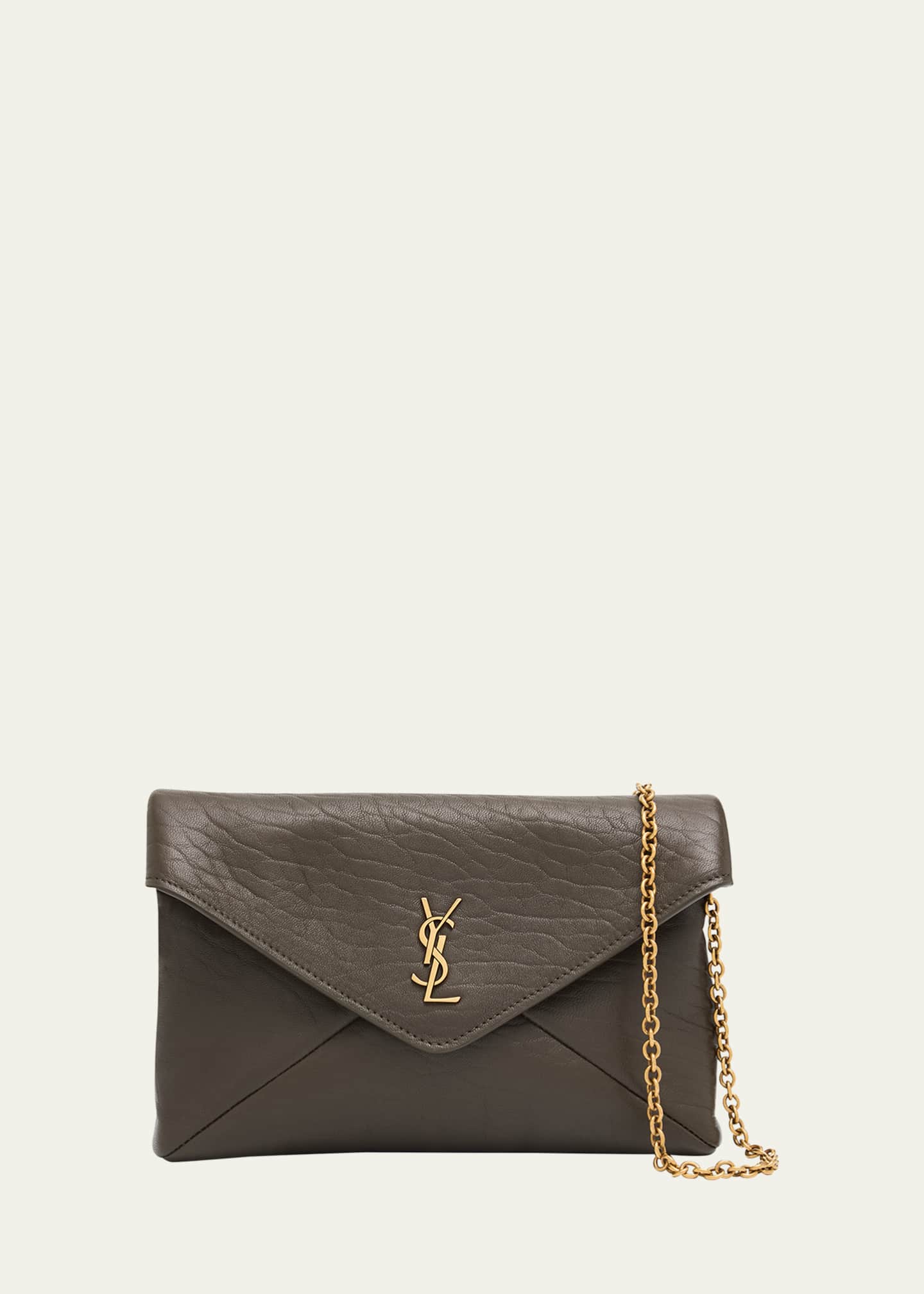 Saint Laurent Cassandre Small Grain Leather Pouch Shoulder Bag