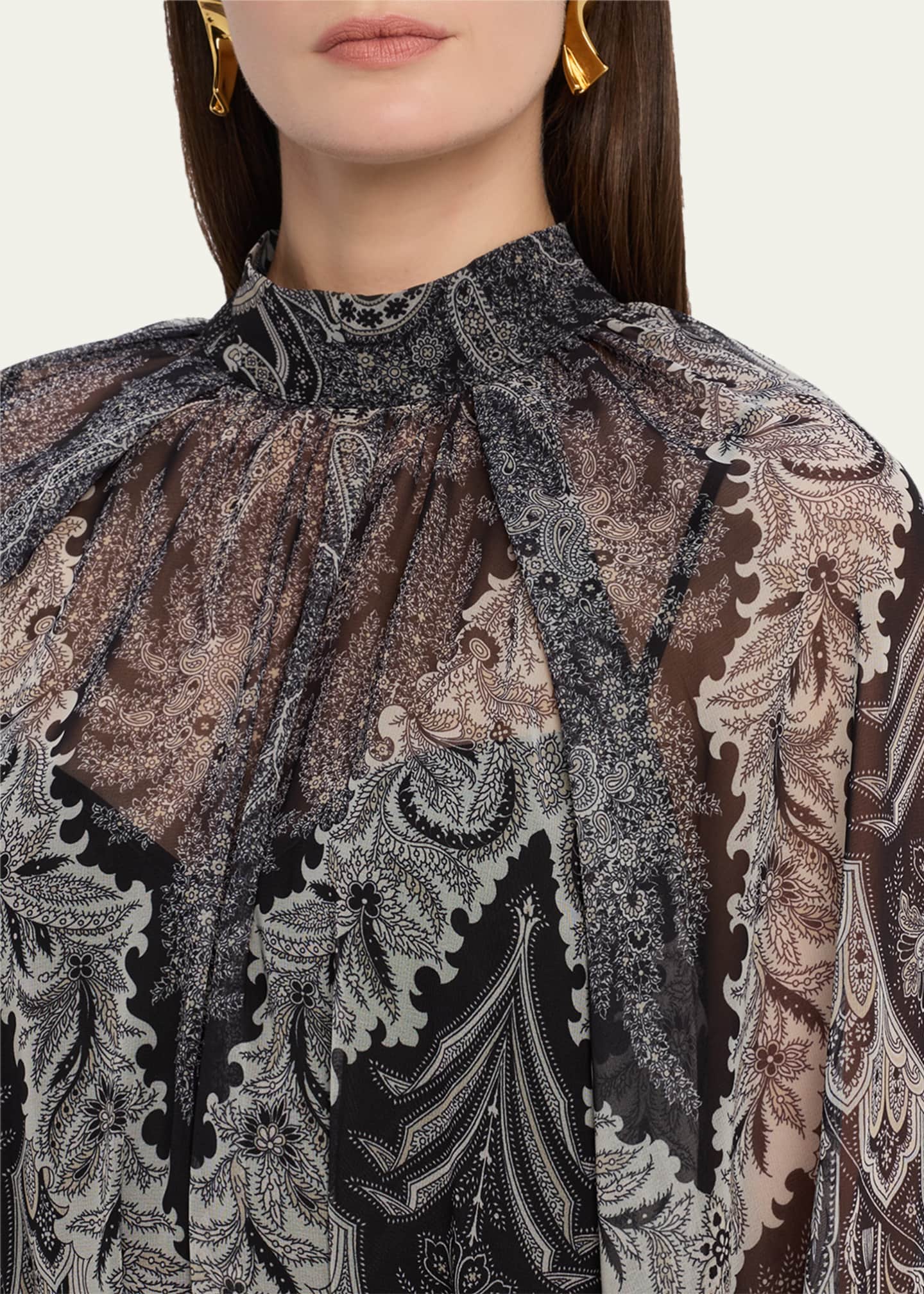 Connell Tiered Paisley-Print Maxi Dress
