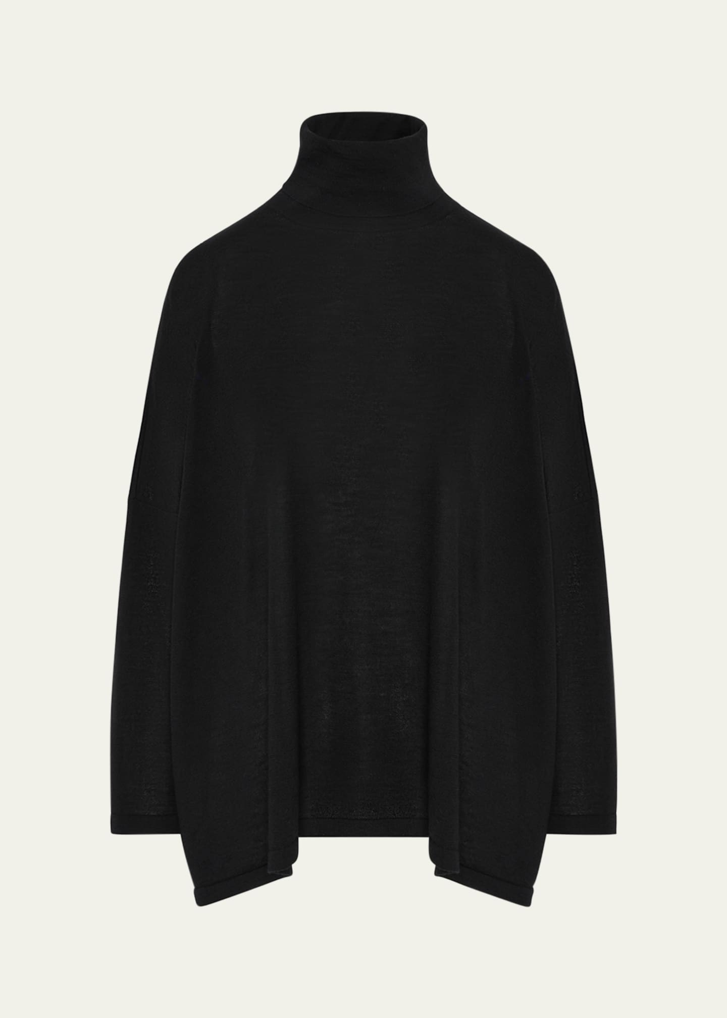 Eskandar Wide Scrunch Neck Top (Mid Plus Length) Image 1 of 5