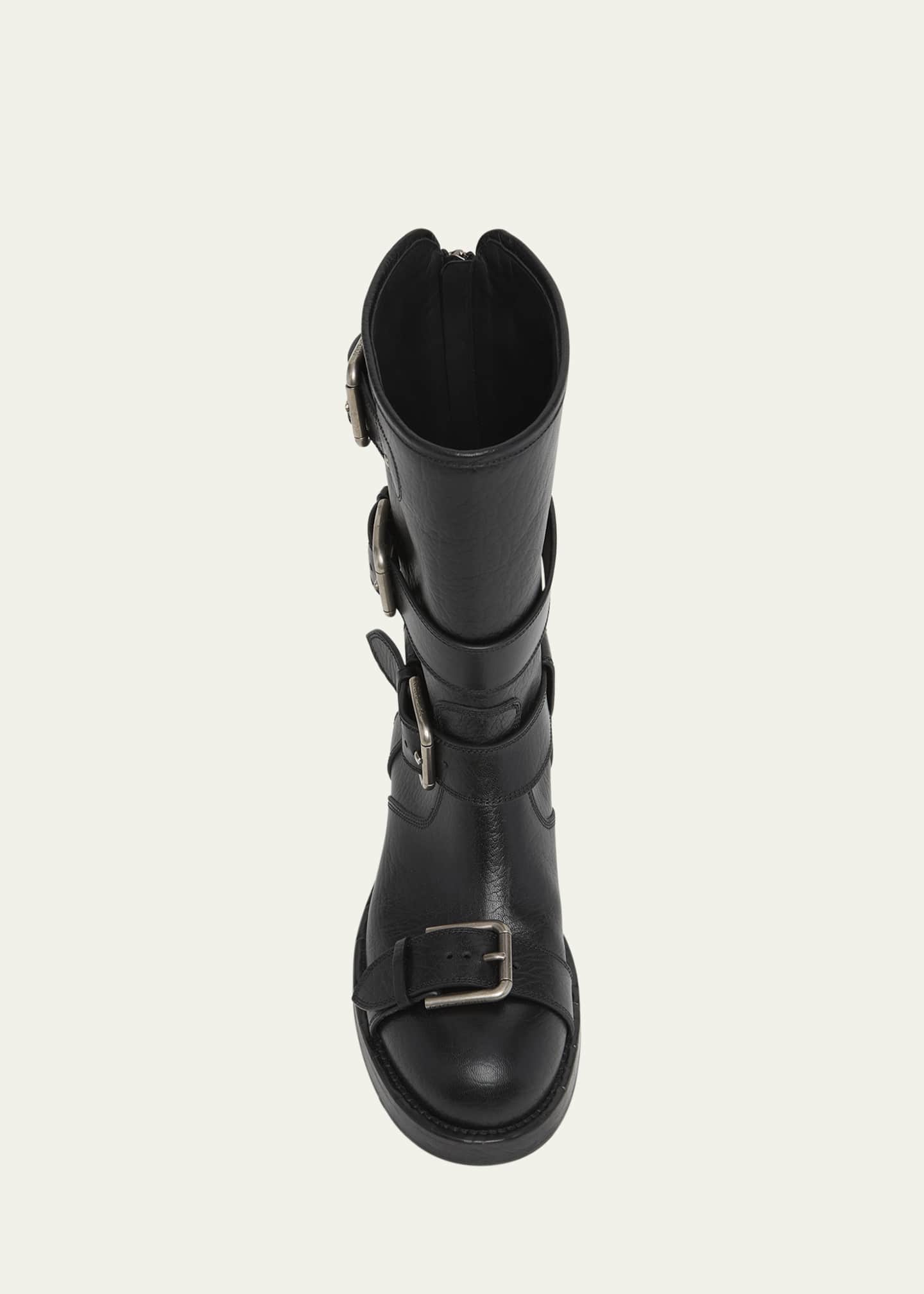 Dolce&Gabbana Leather Buckle Boots Image 6 of 6