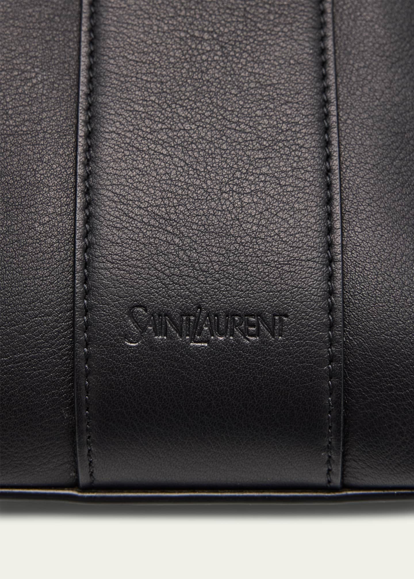 Saint Laurent Men's Giant Y Grainy Leather Tote Bag Image 6 of 6