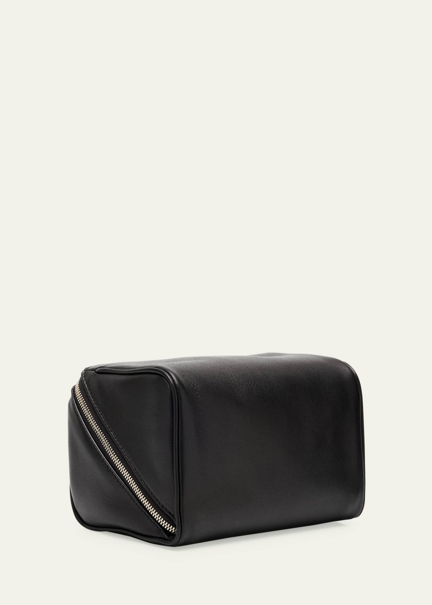 Saint Laurent Men's Small Cube Trousse Leather Toiletry Case Image 2 of 4