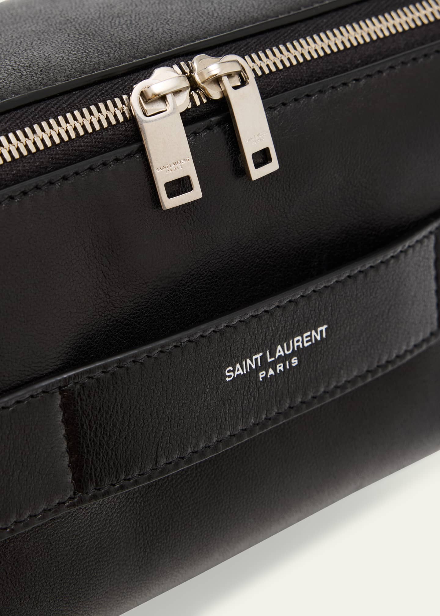 Saint Laurent Men's Small Cube Trousse Leather Toiletry Case Image 4 of 4
