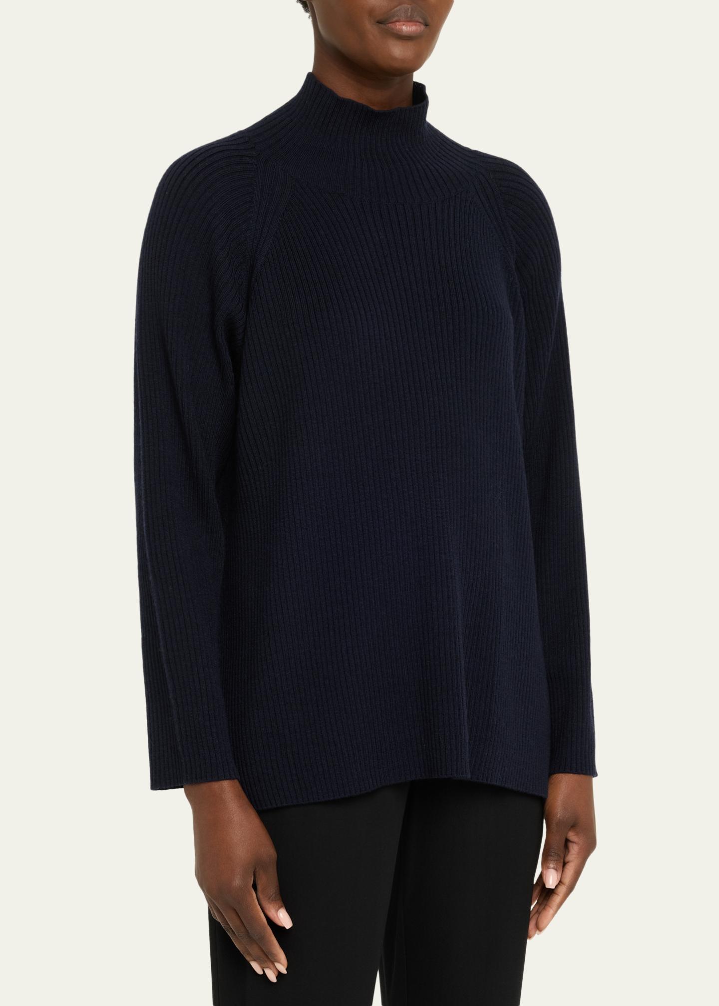 Maglione Eileen Fisher donna L rosso maglia aperta lana merino