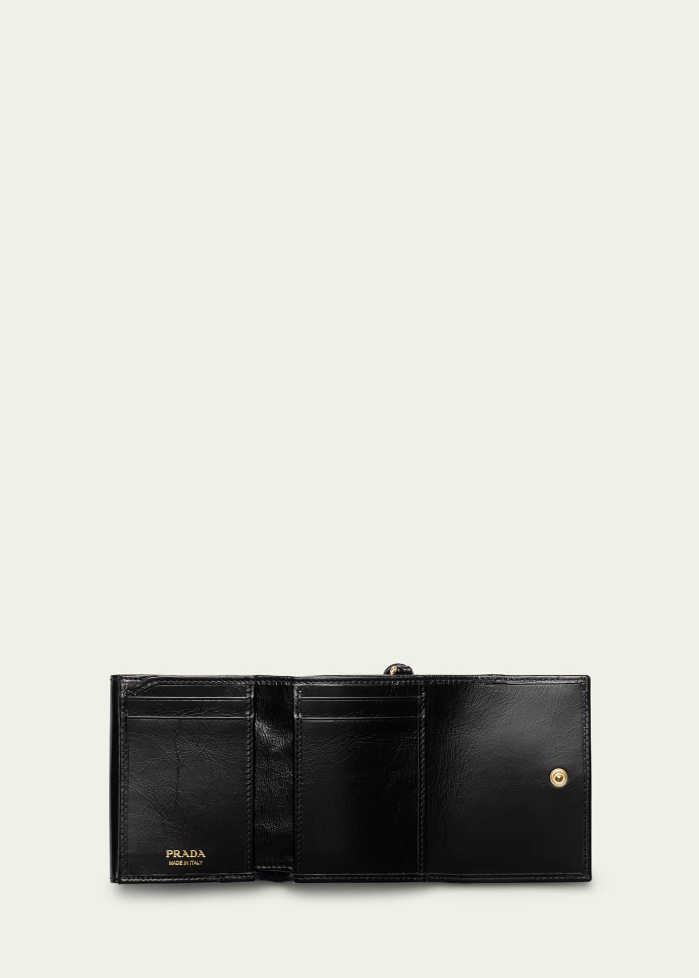 Prada Soft Lux Trifold Leather Wallet - Bergdorf Goodman