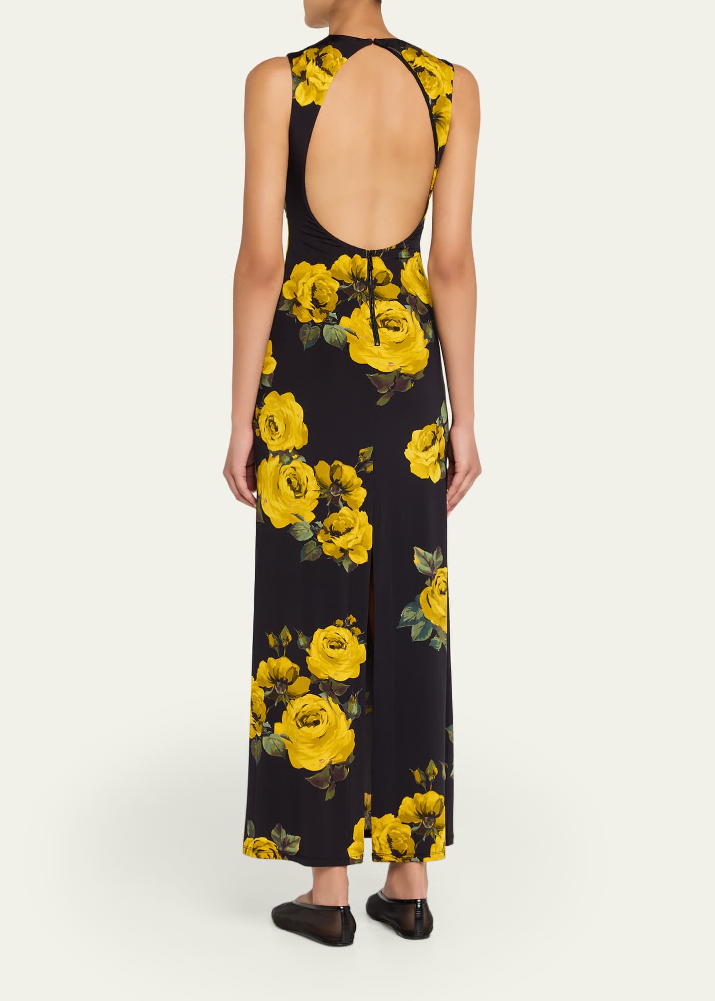 Delora Rosehips Open-Back Sleeveless Maxi Dress
