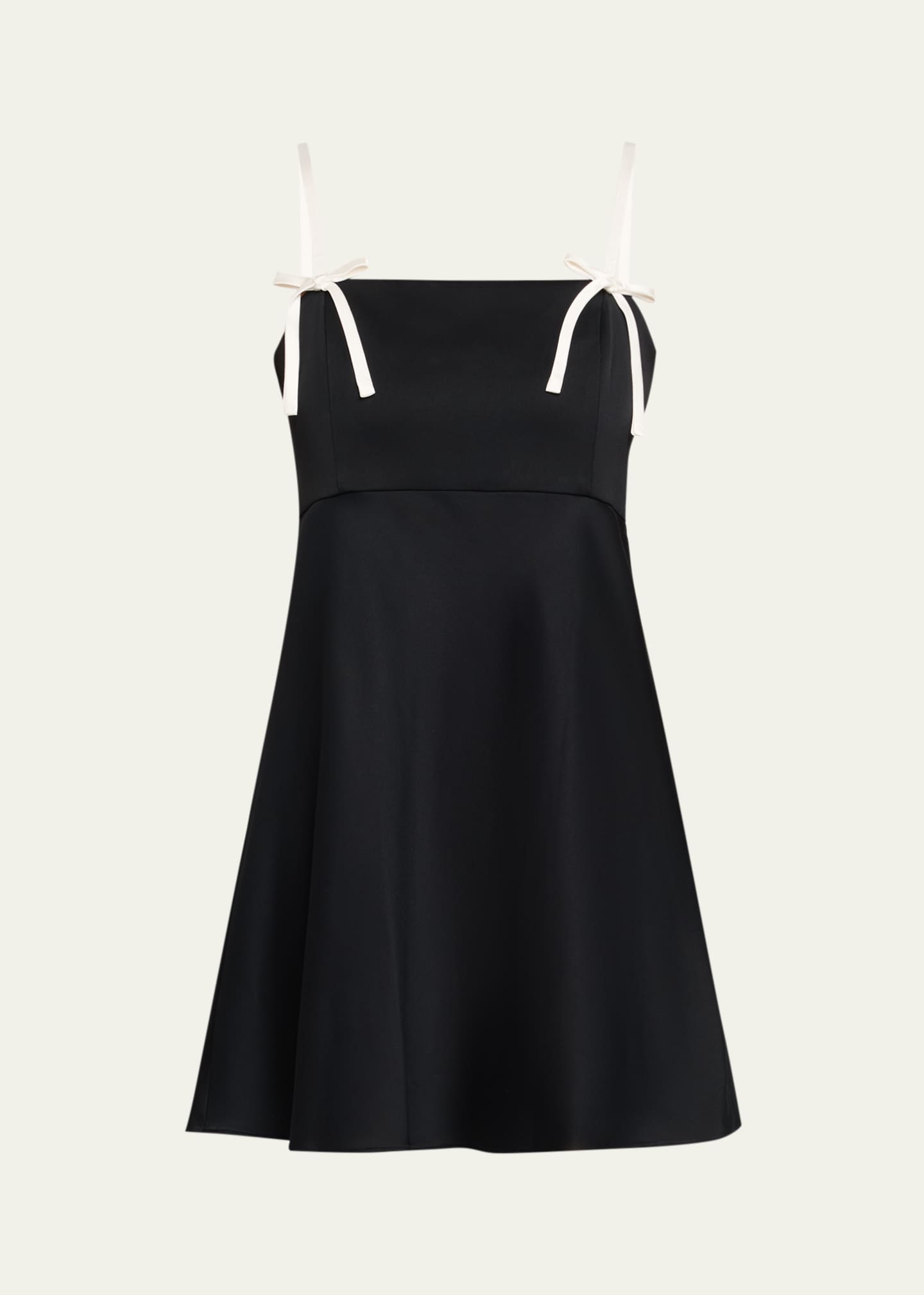 Alice + Olivia Morgan Babydoll Bow Detail Mini Dress Image 1 of 5