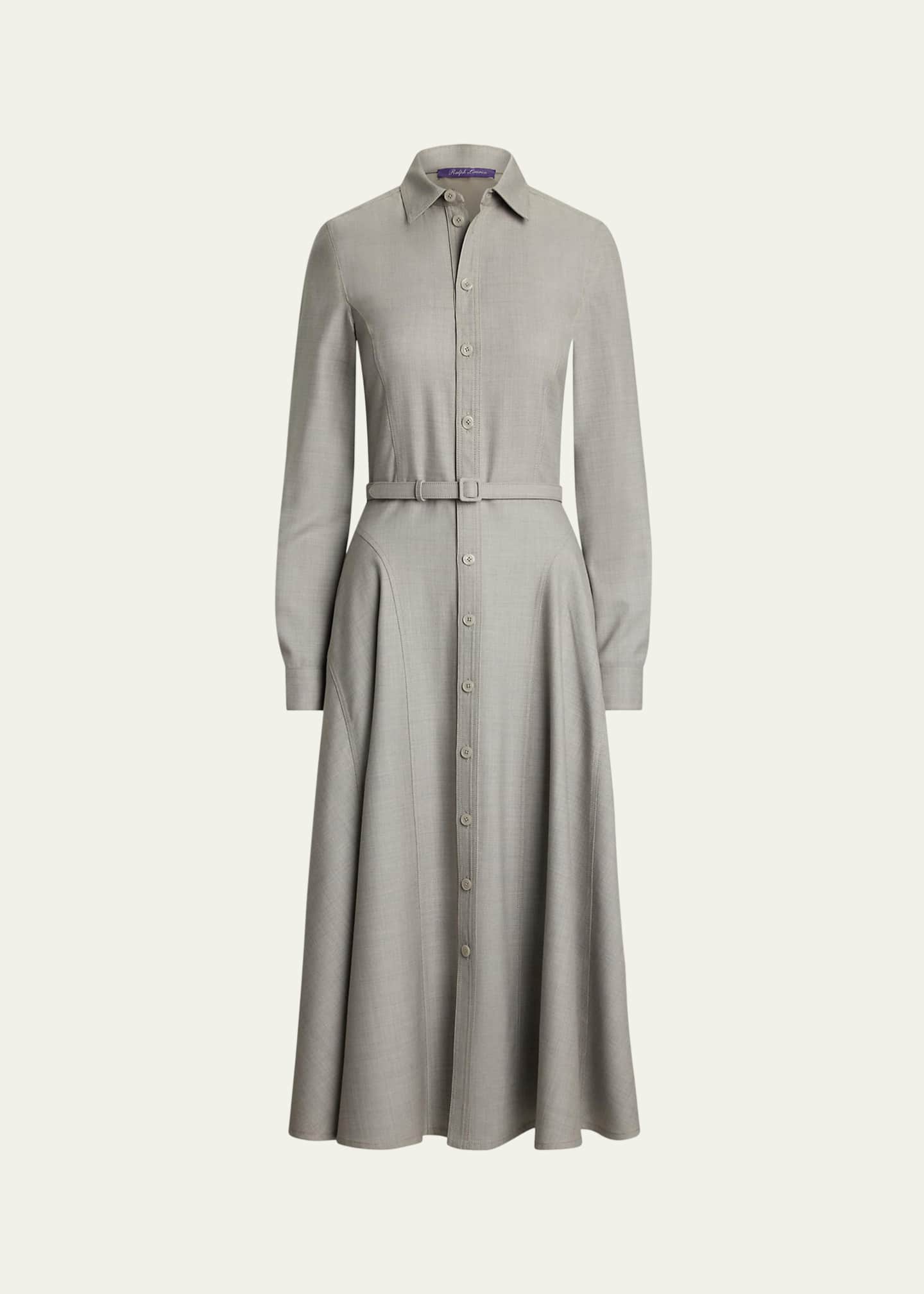chinese dress ladies Long Sleeve Belted Midi Dress main image 1